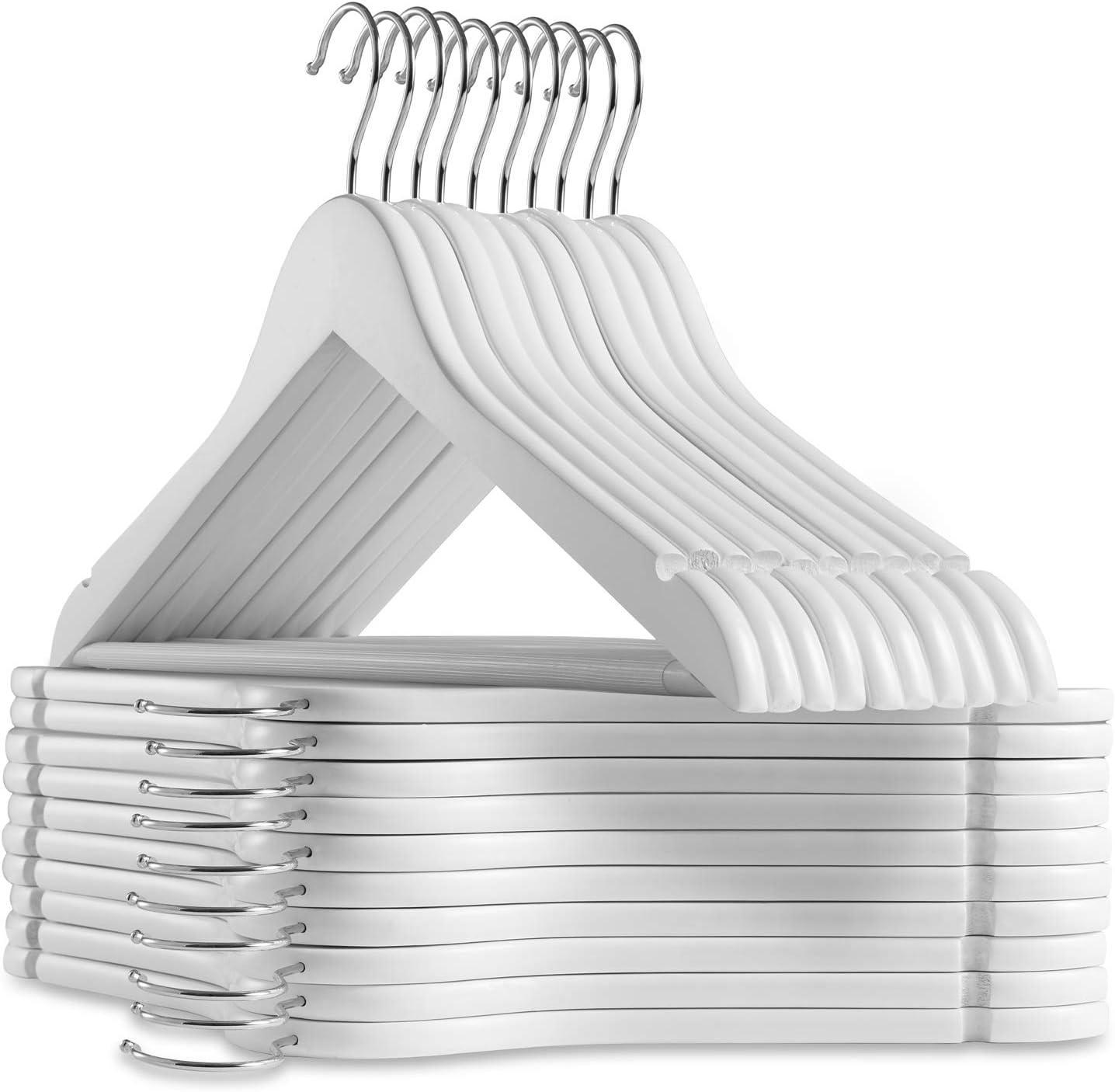 Casafield Wood Standard Hanger for Suit/Coat (Set of 10)