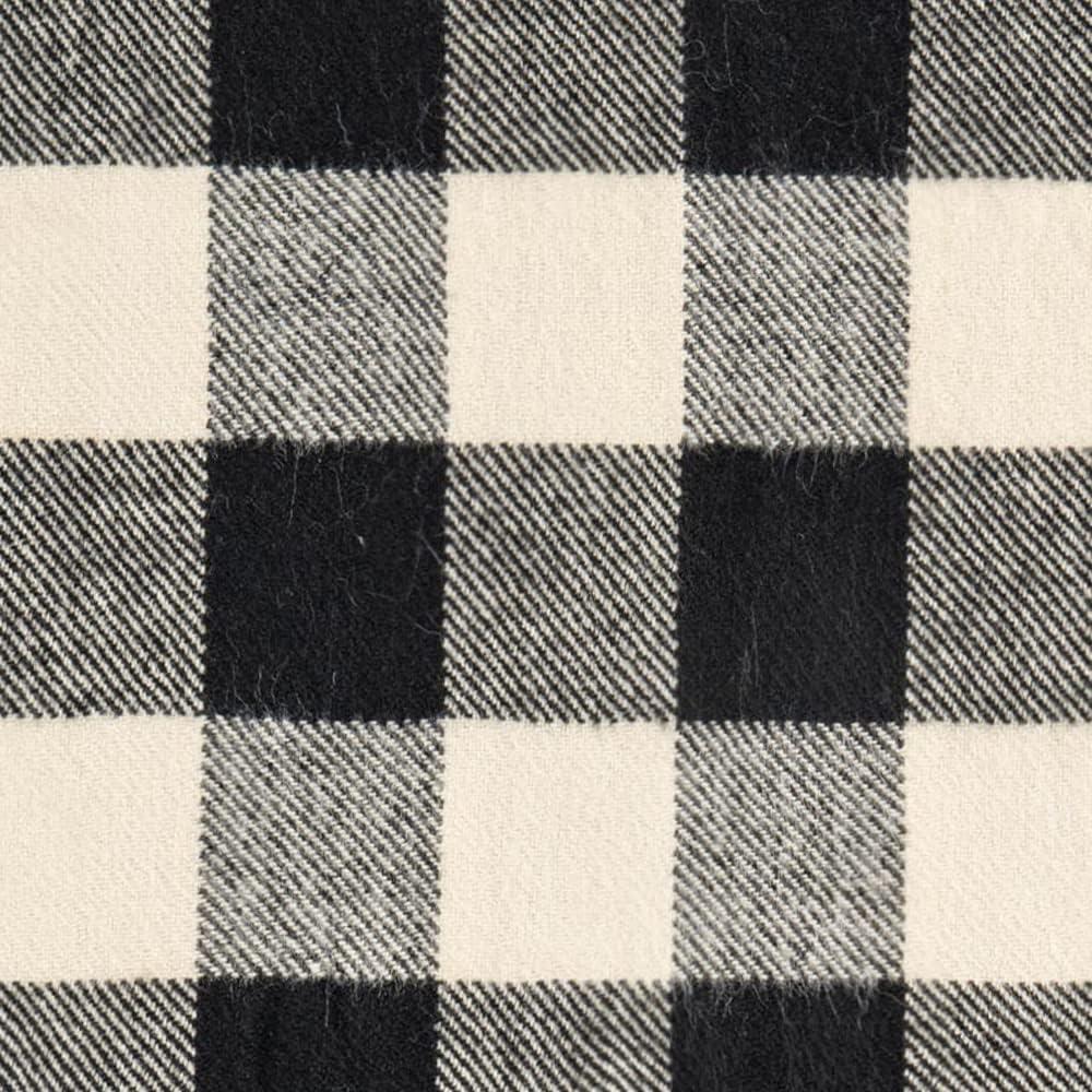 Battilo Classic Plaid Throw Blanket for Couch,Black&Beige,Buffalo Check Pattern Blanket for Picnic,50"x60"