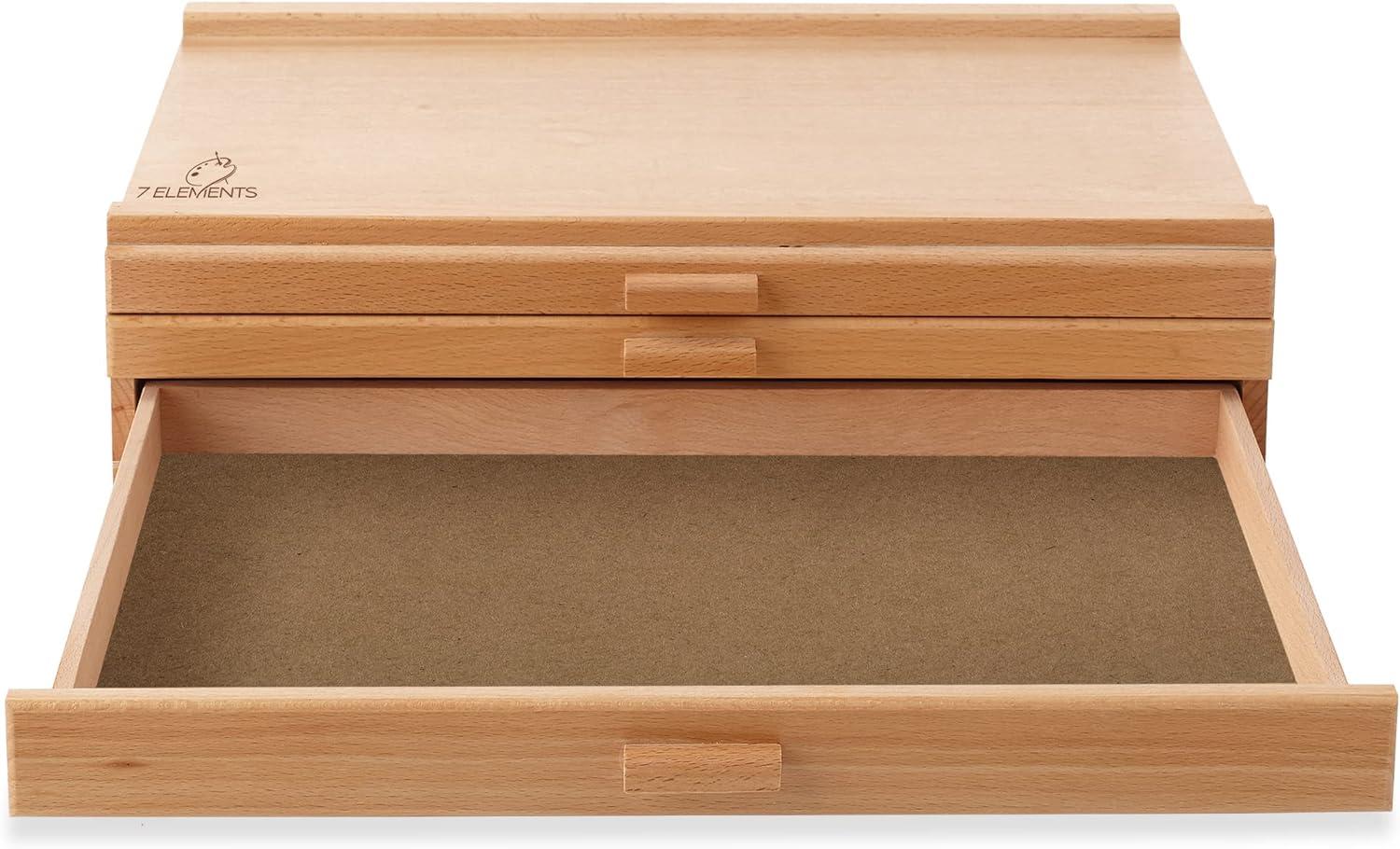 3 Drawer Beechwood Art Supply Holder