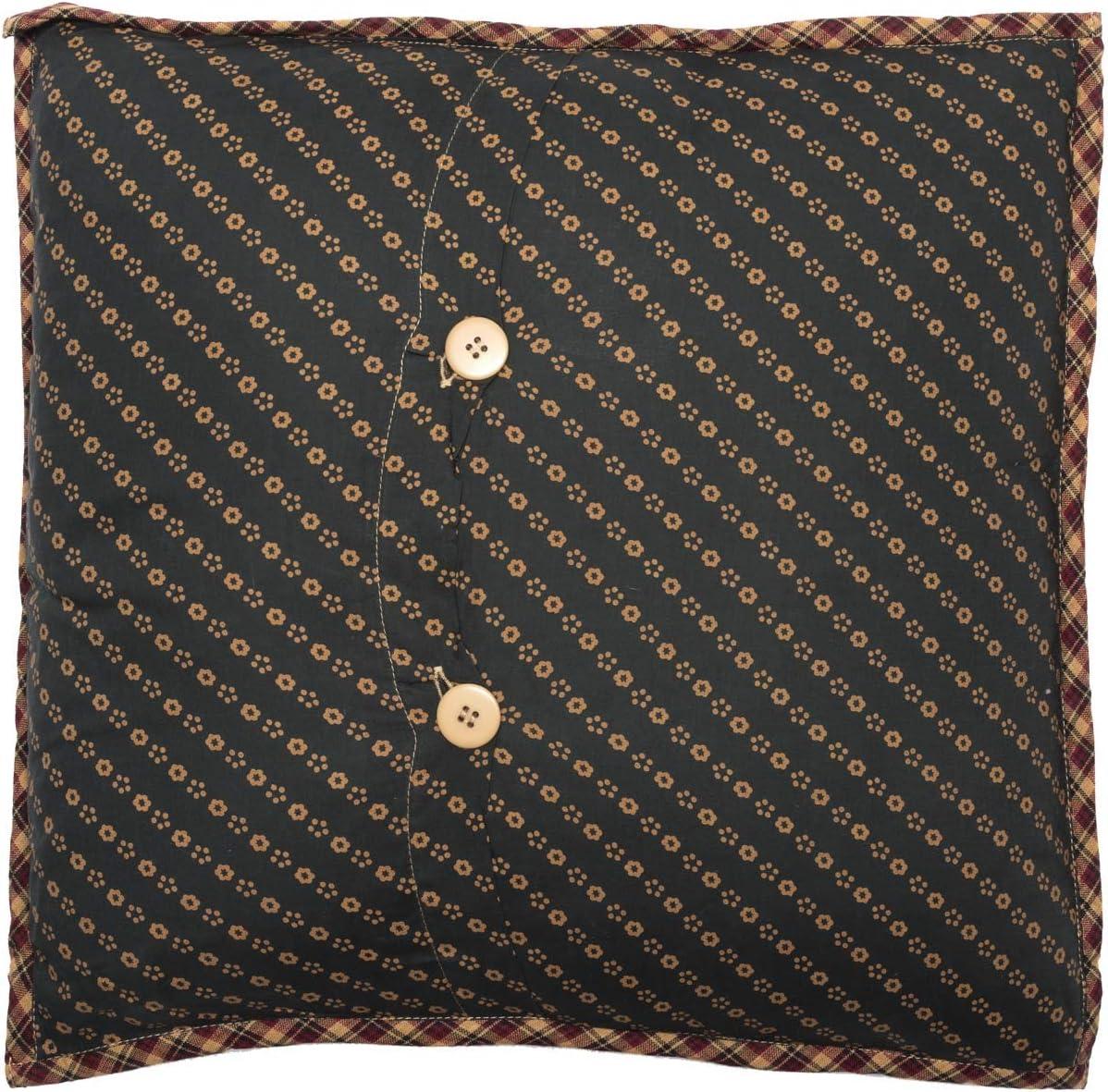 VHC Brands Patriotic Patch Patchwork Cotton Reversible Throw Pillow