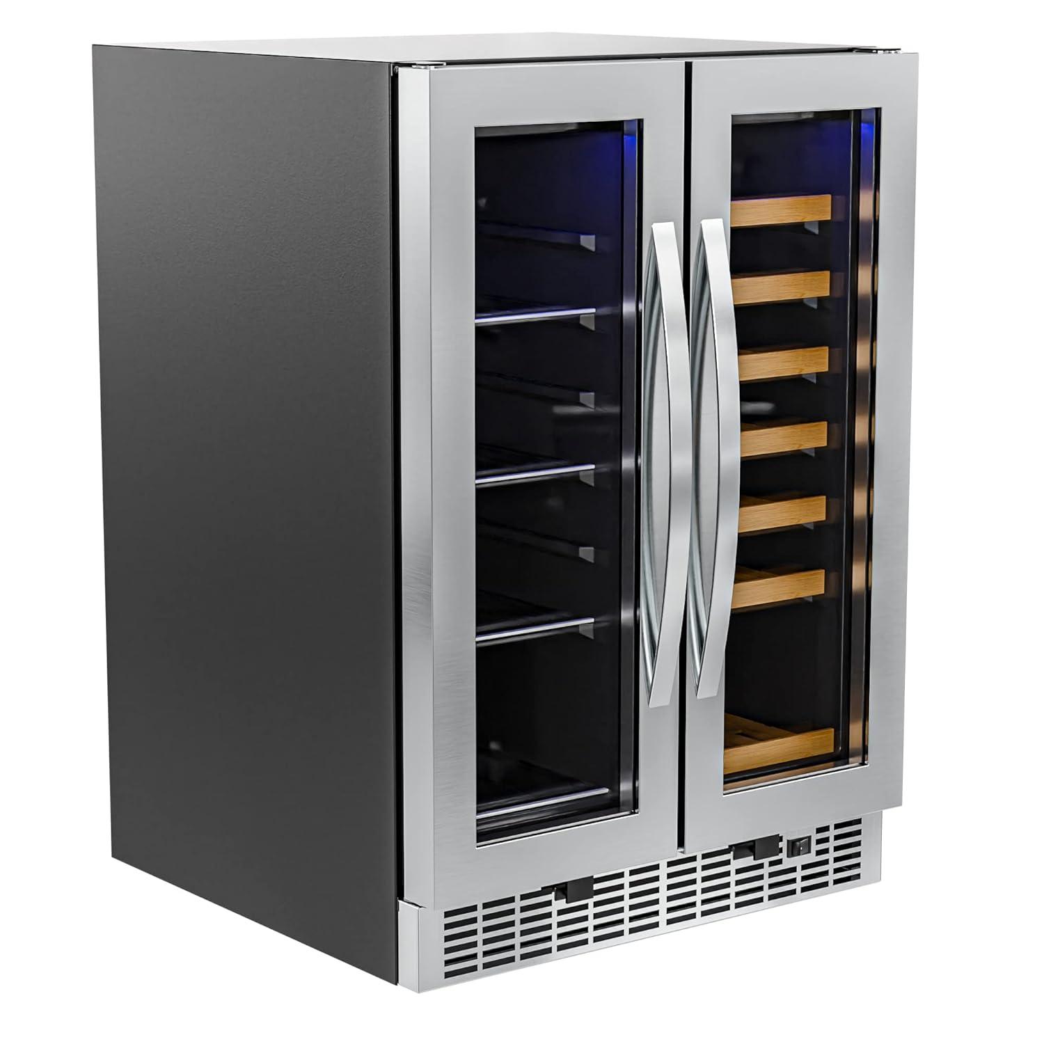 KoolMore Koolmore 24 in. Width 21 Bottles and 60 Cans Dual Zone Freestanding/Built-In Wine & Beverage Refrigerator.