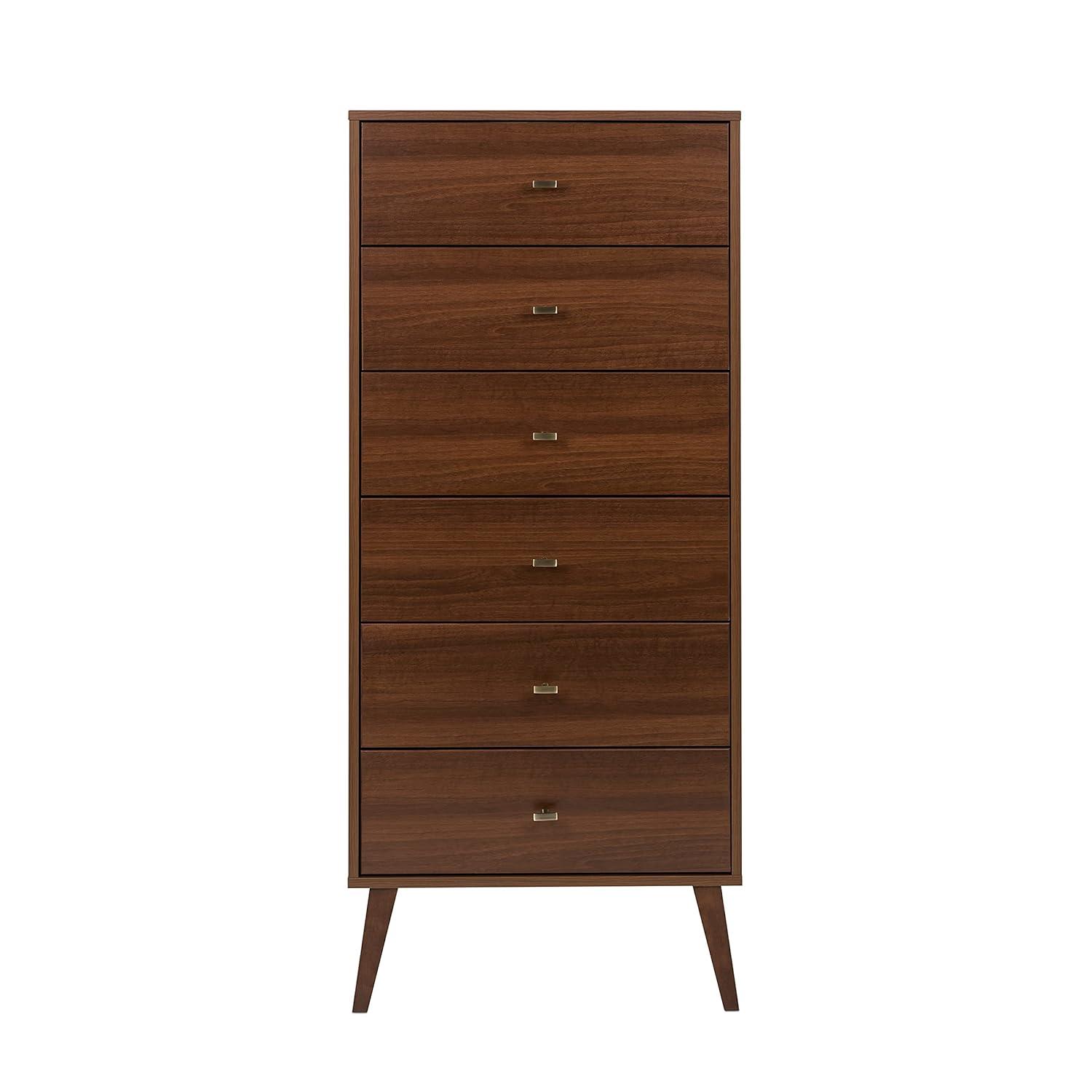 6 Drawer Milo Mid-Century Modern Tall Chest - Prepac
