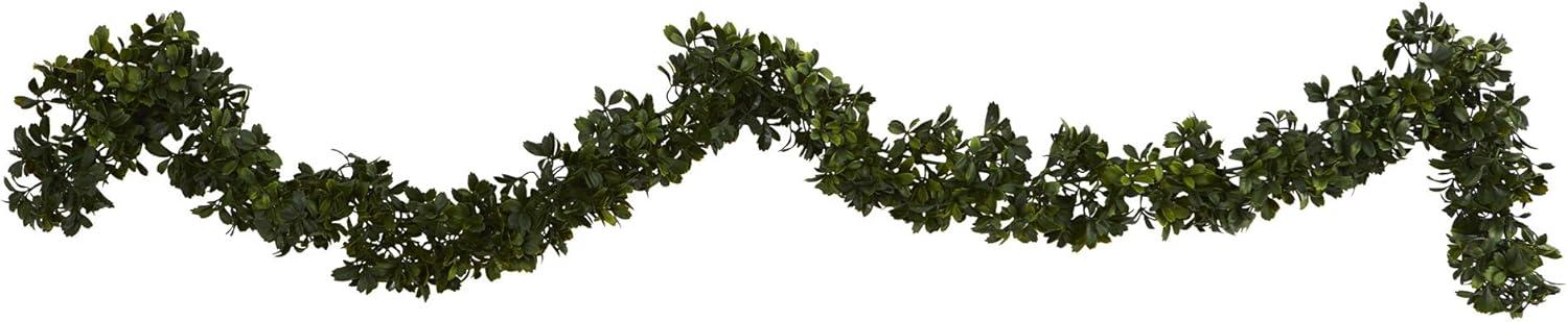 33" Green Artificial Boxwood Outdoor Garland Set