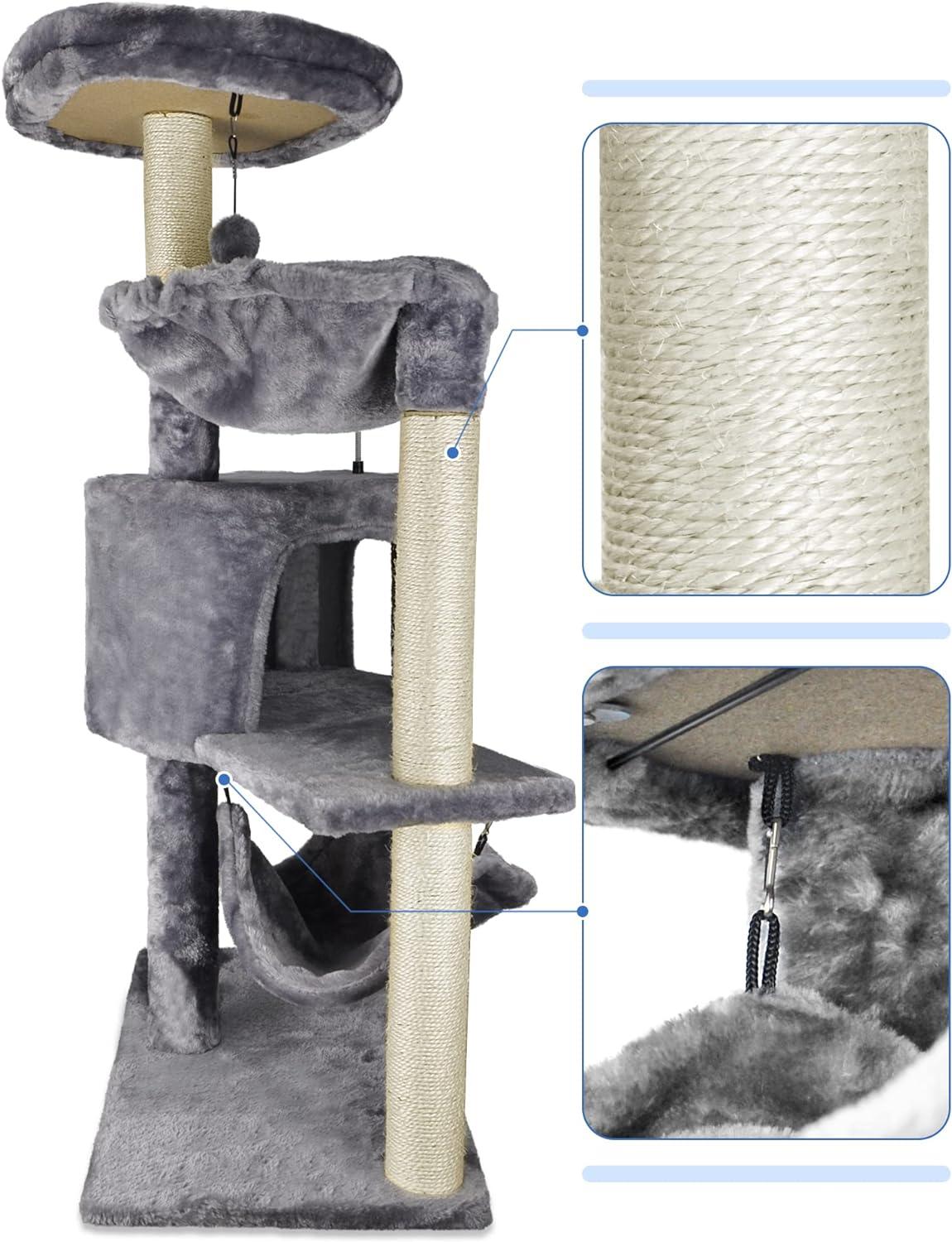 Tucker Murphy Pet™ Cat Tree With Condo, Scratching Posts & Hanging Ball For Kittens And Medium Breeds