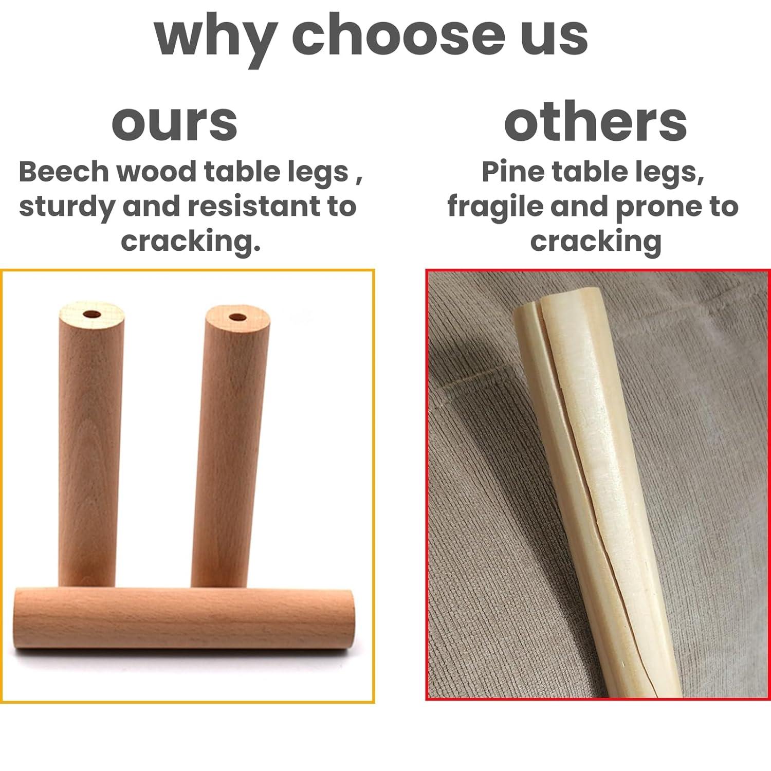 LUCKNOCK Solid Wood Side Table, 2-Tier Small End Table with Storage Shelf, Narrow Nightstand Bedside Table for Small Spaces, Bedroom, Living Room, Farmhouse, No-Tool Assembly.