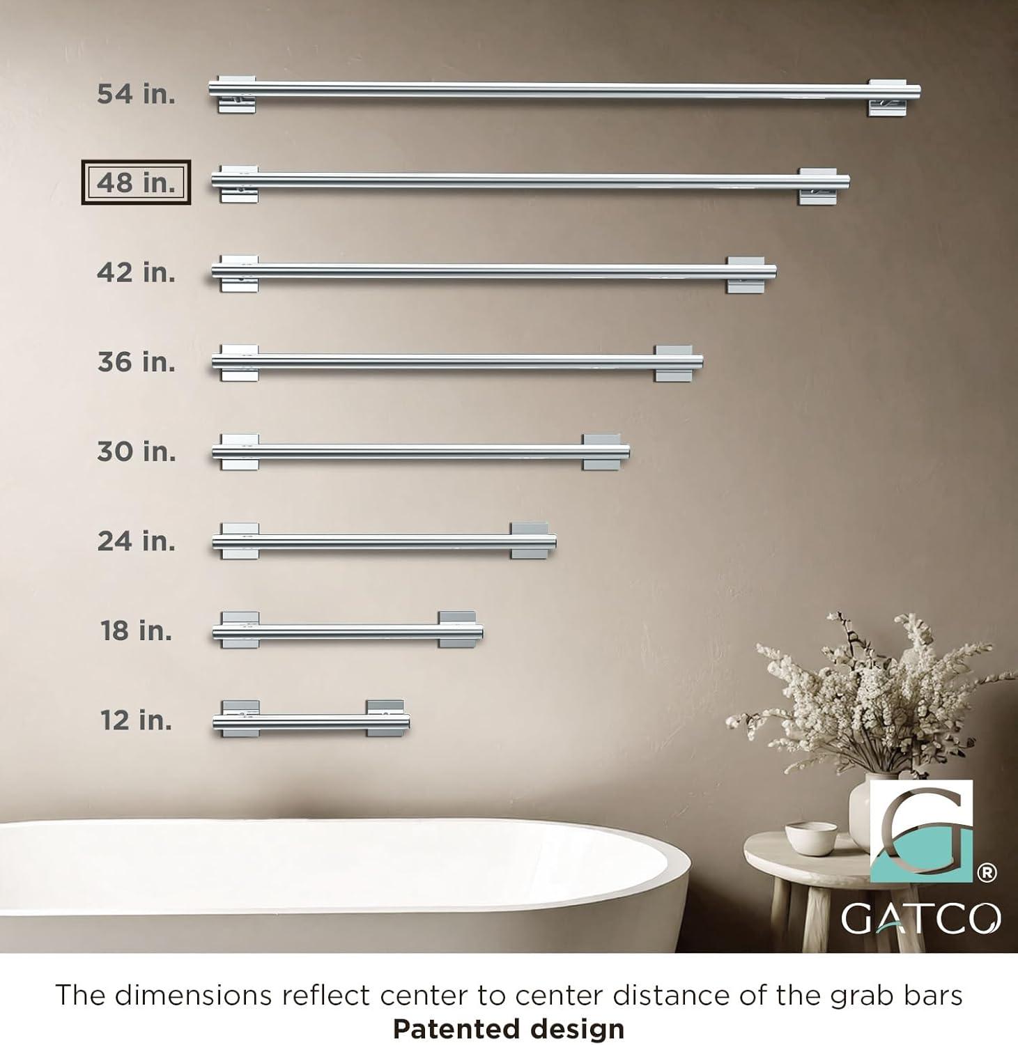 Elevate Wall Mount Stainless Steel Grab Bar, ADA Compliant Safety Bar