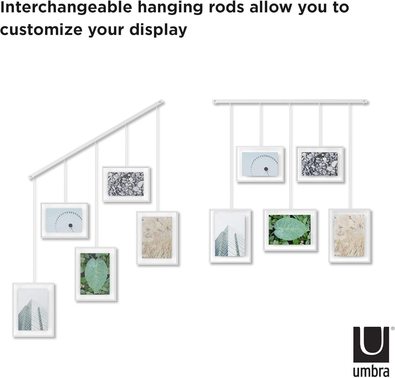 Umbra 27.38" x 26" Exhibit Gallery Multiple Images Display Frame White: Modern Wall-Mounted Steel, Holds 5 Photos