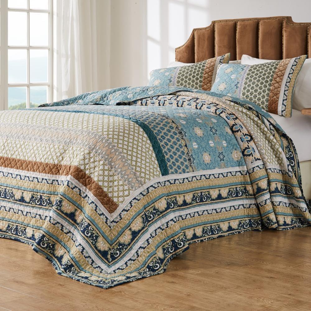 Thalia Boho Velvet Embellished Reversible Quilt Set