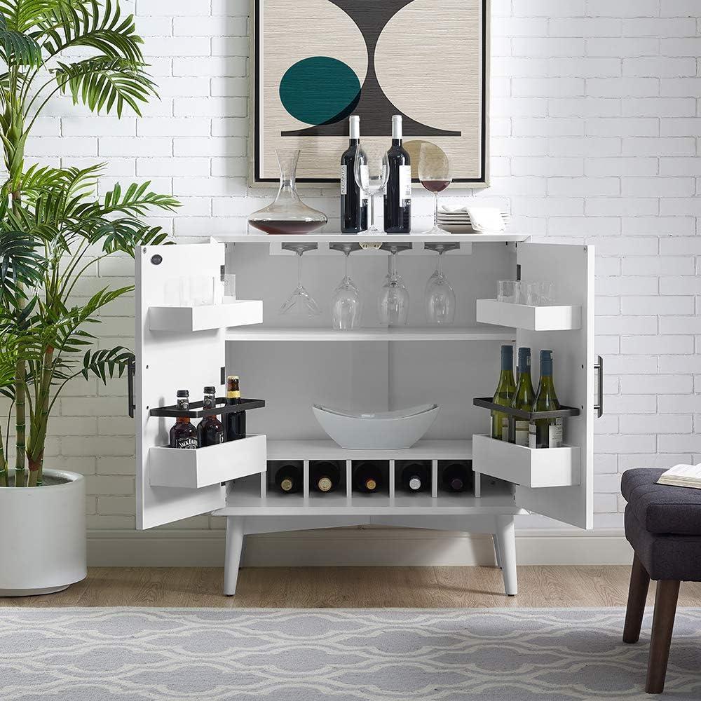 Crosley Landon 2 Door Bar Cabinet in White