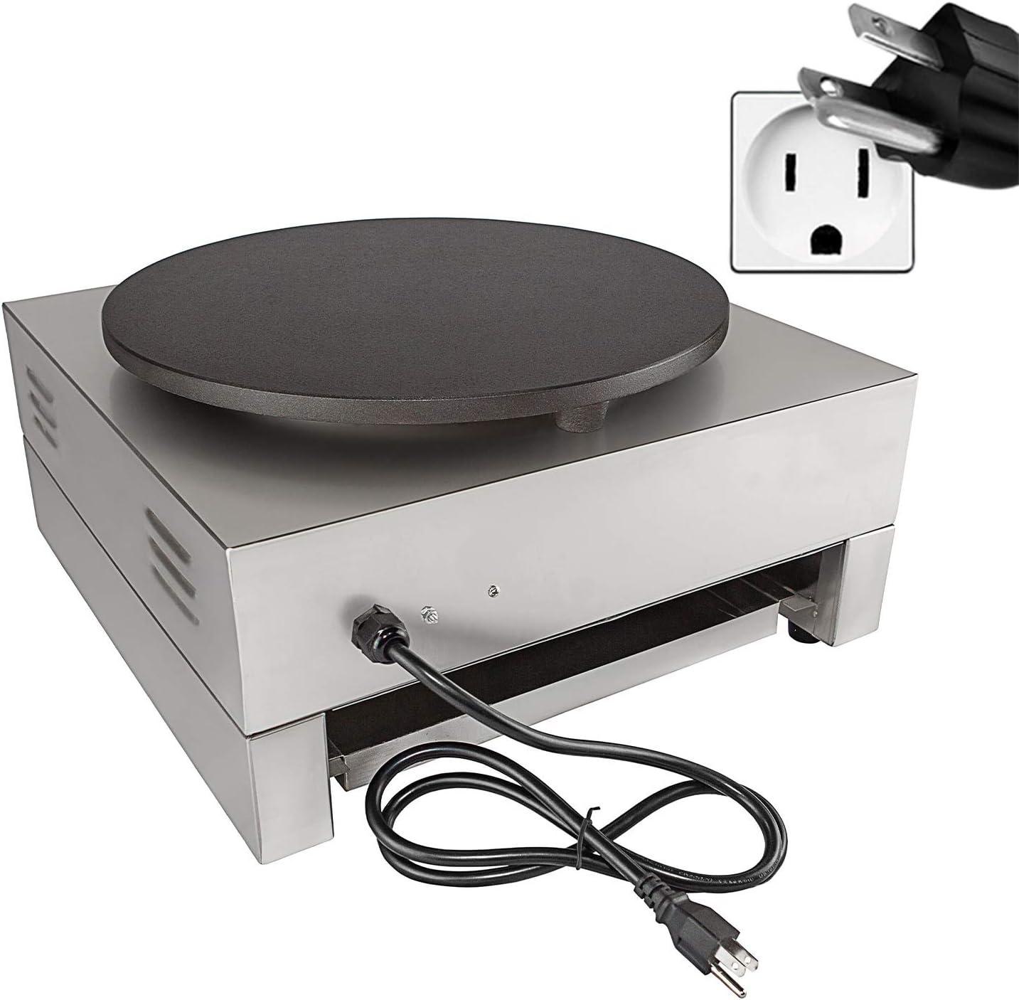 ALDKitchen Crepe Maker Commercial | Electric Pancake Maker | Nonstick 16 Plate | 110V