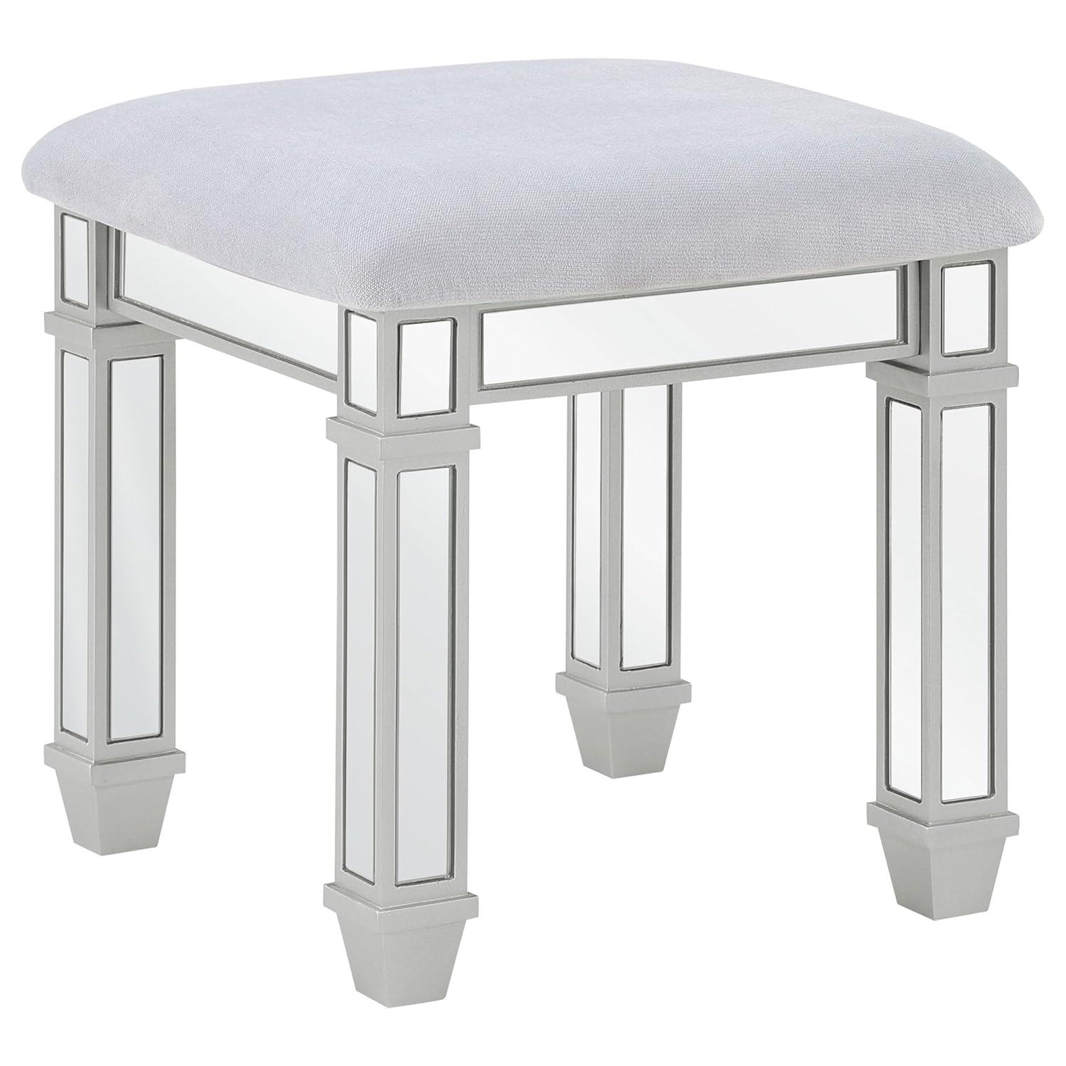 Coaster Allora 9-drawer Mirrored Storage Vanity Set with Hollywood Lighting Metallic