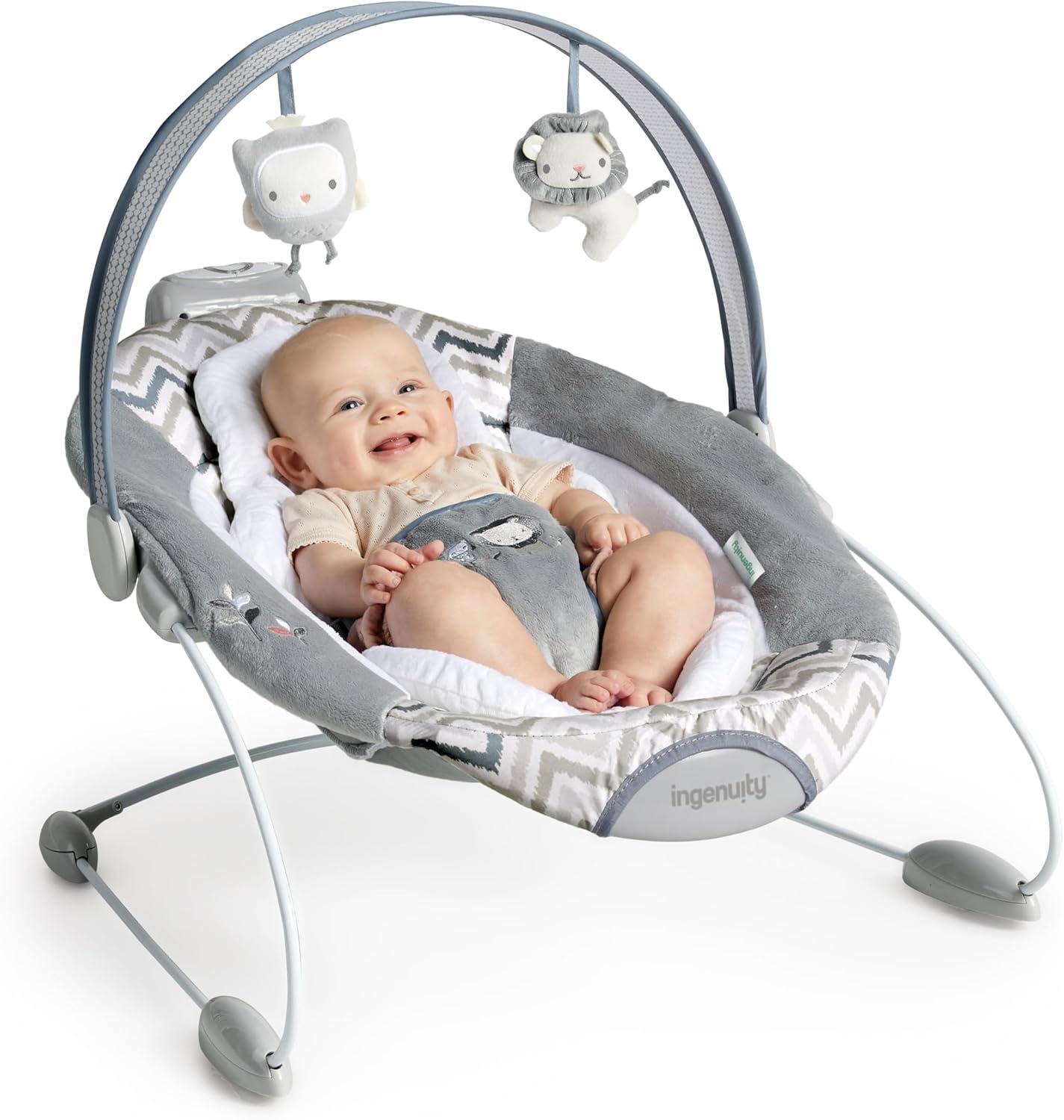 Ingenuity SmartBounce Automatic Baby Bouncer Seat with Music & Nature Sounds - Braden