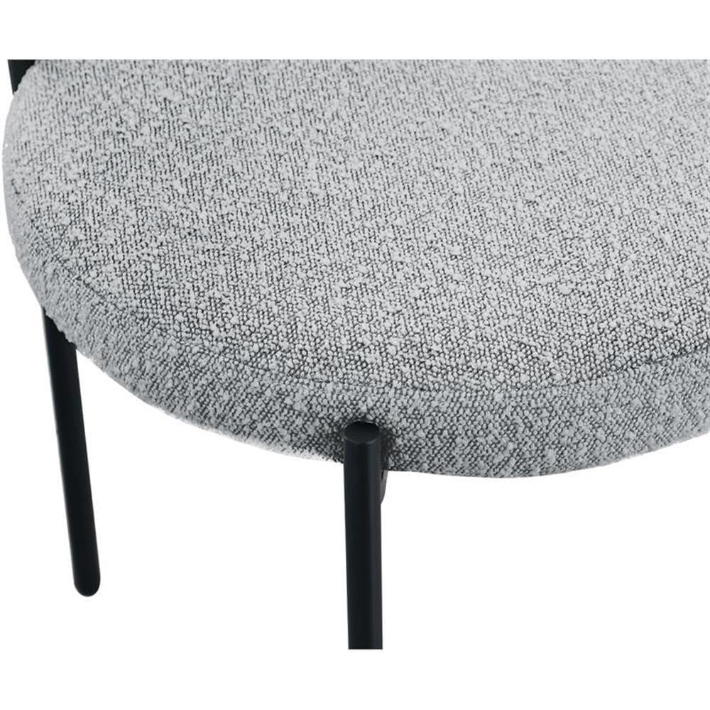 Meridian Furniture Beacon Silla de Comedor de Tela Boucle Gris