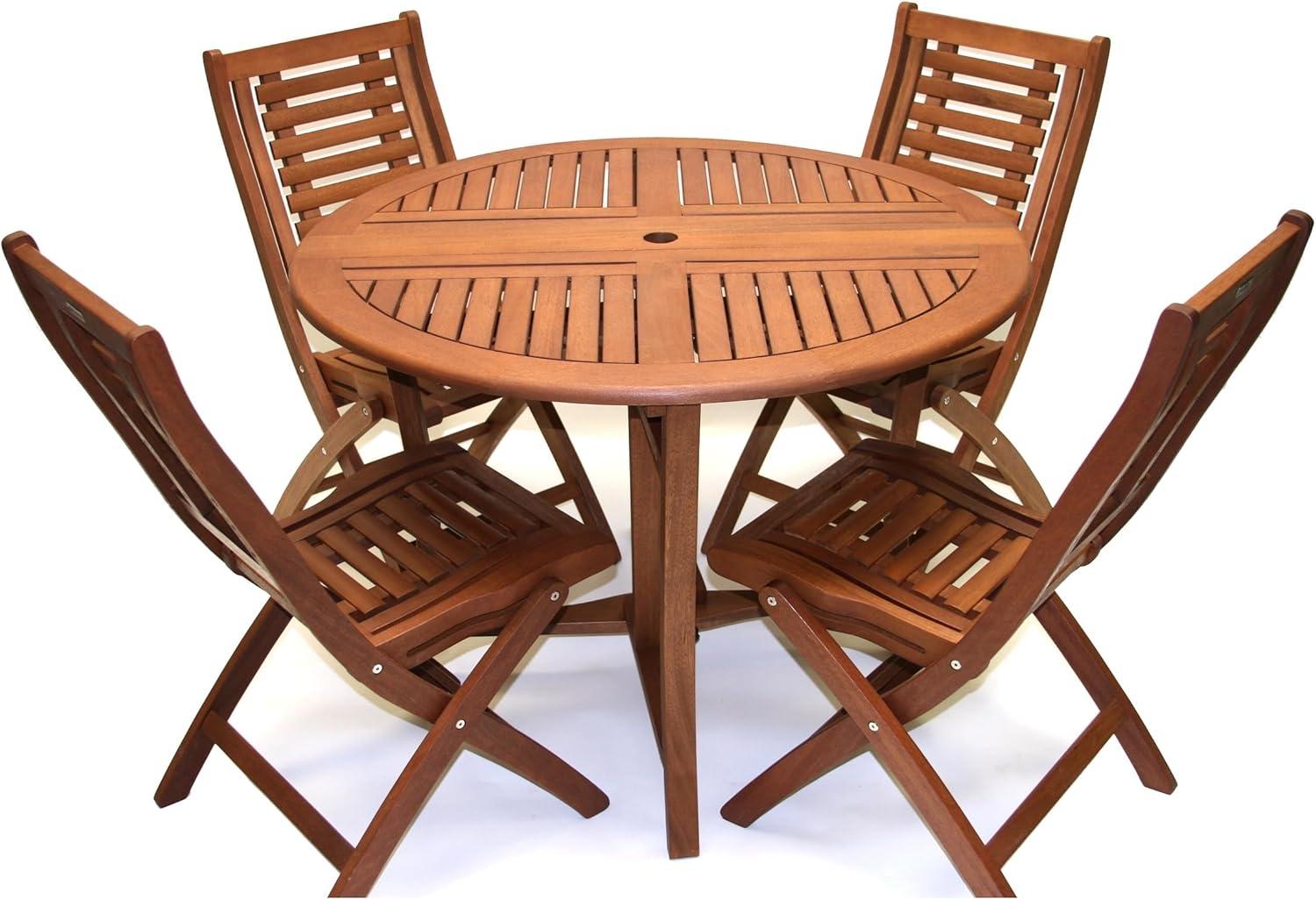 Bed Bath & Beyond 43" Resin Folding Outdoor Dining Table, Brown