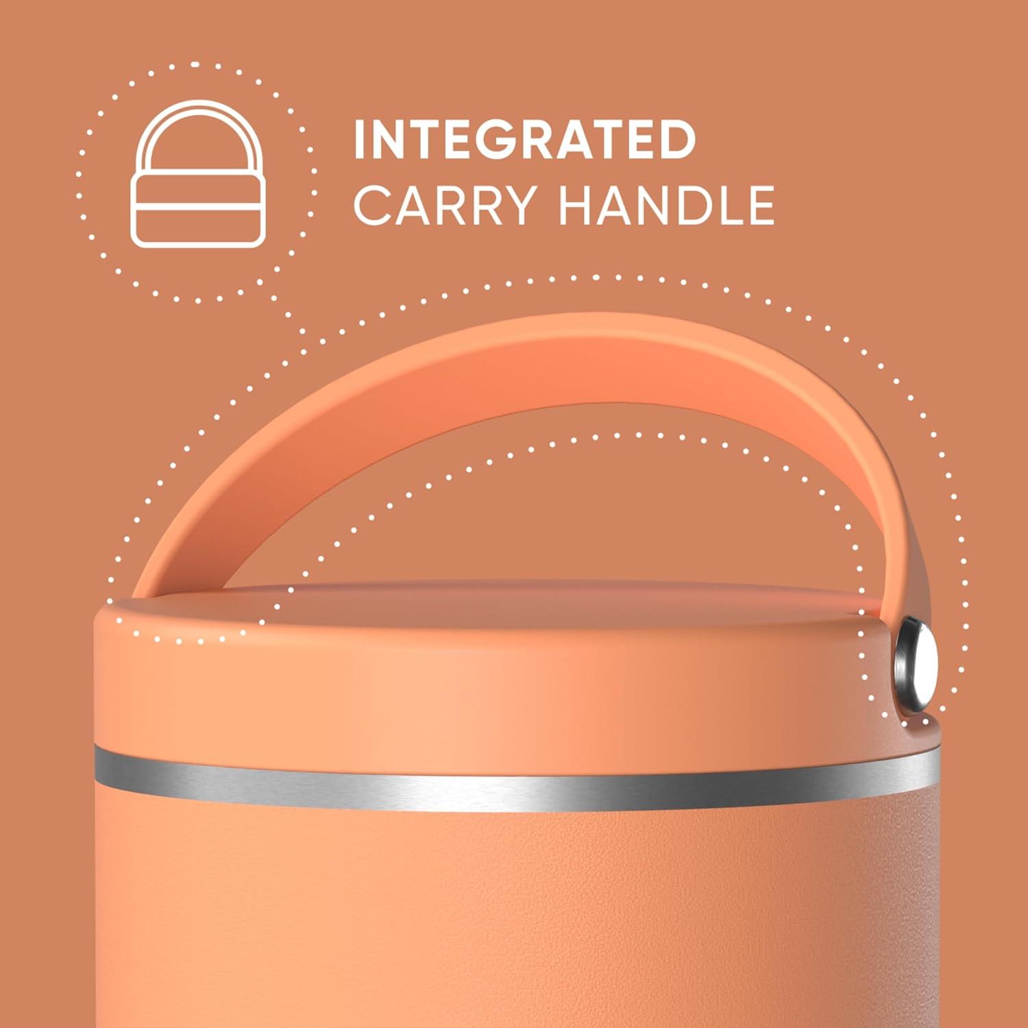 Hydrapeak 32 Oz Stainless Steel Vacuum Insulated Wide Mouth Leak-proof Thermos Food Jar For Hot And Cold, 10 Hours Hot 16 Hours Cold (Gray)