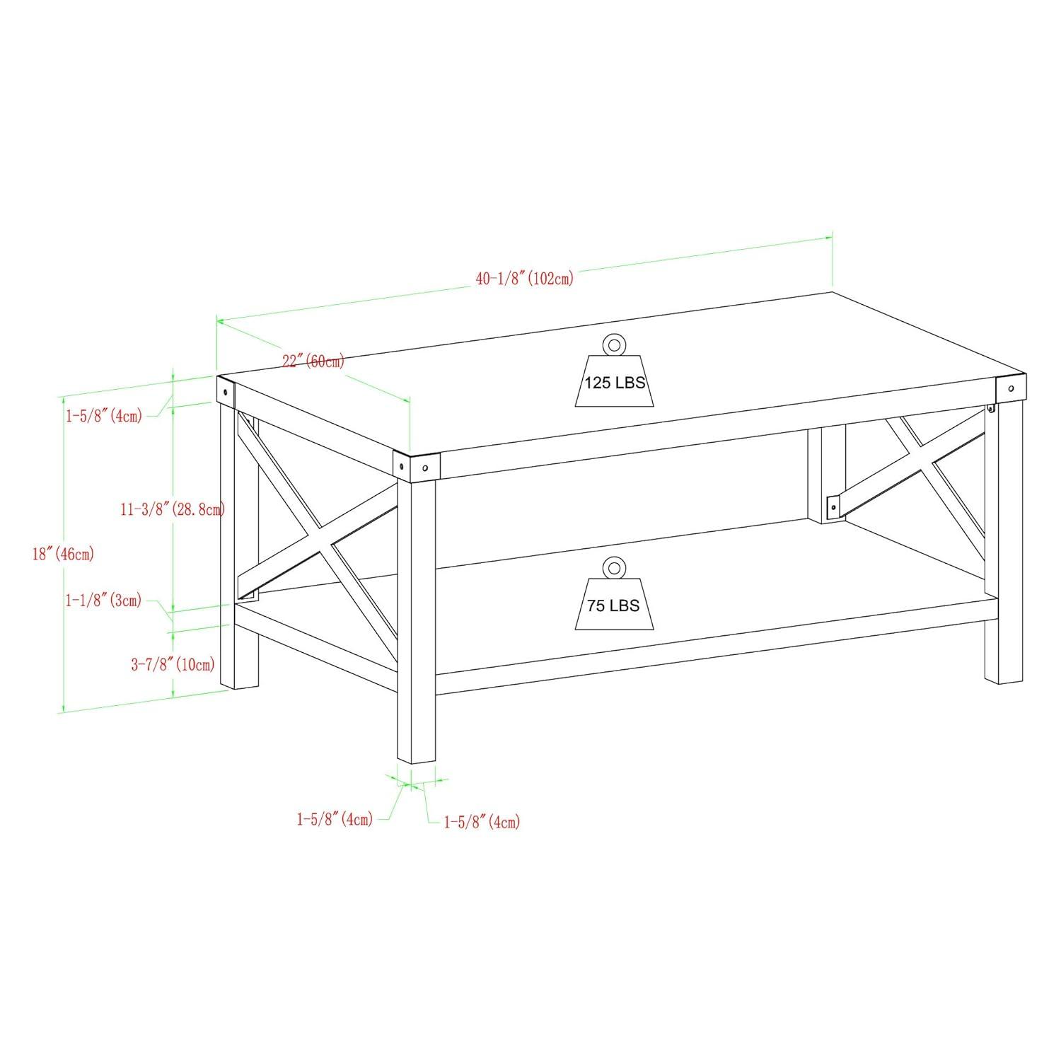 Modern Farmhouse Coffee Table - Stone Gray