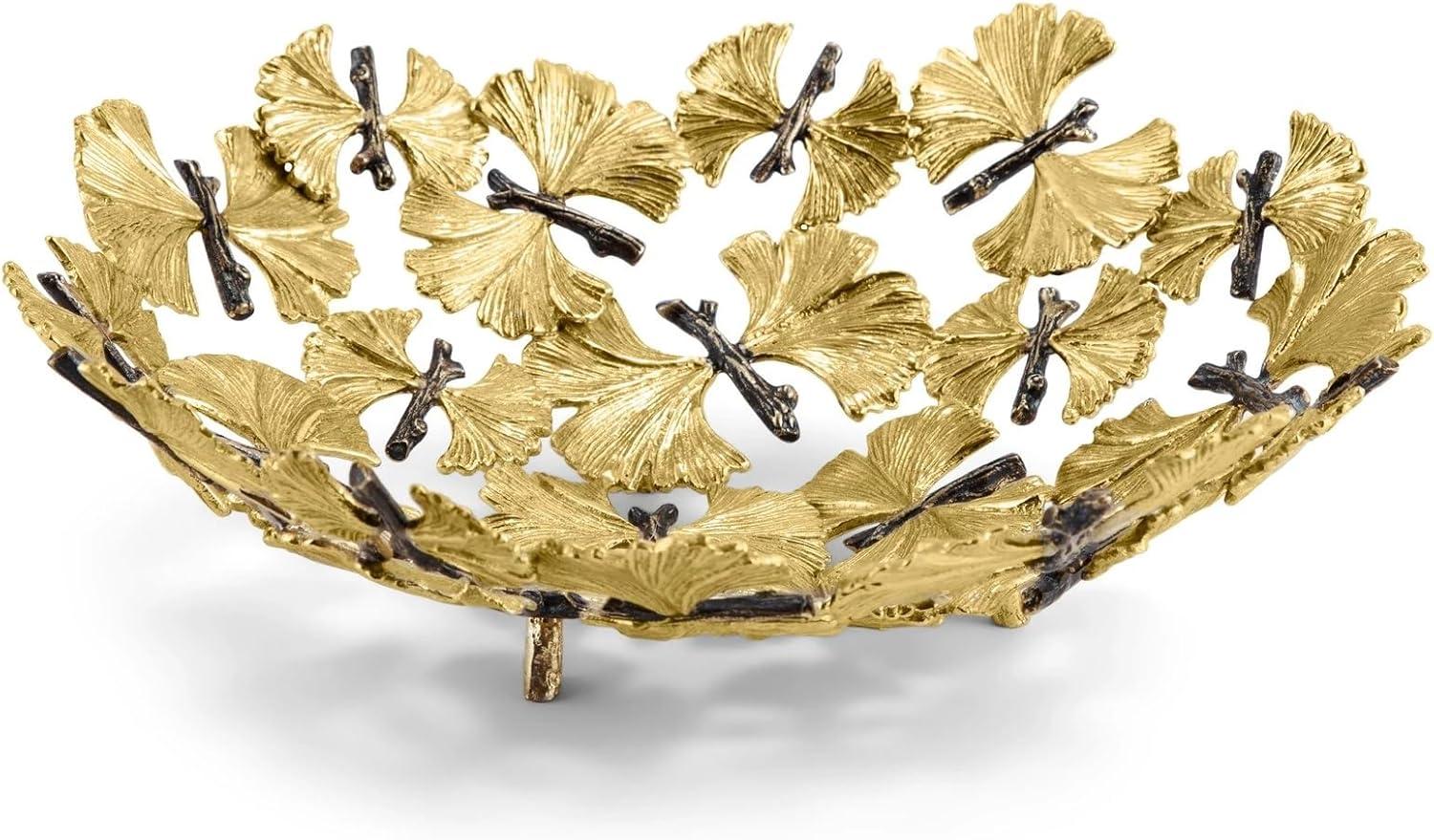 Gold Brass Textured Animal Novelty Fruit/Bread Basket