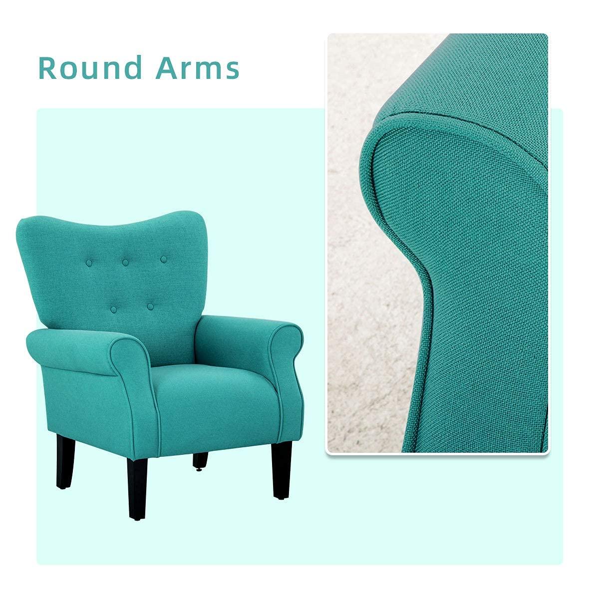 BELLEZE Accent Chair Armchair for Living Room - Allston (Mallard Teal)