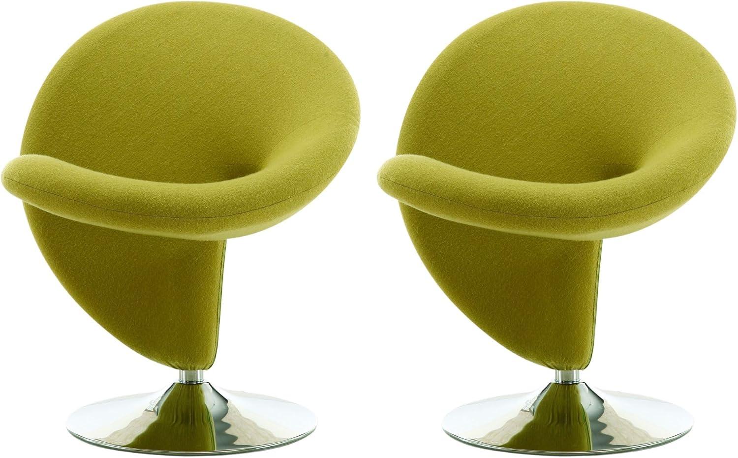 Curl Upholstered Swivel Accent Chair
