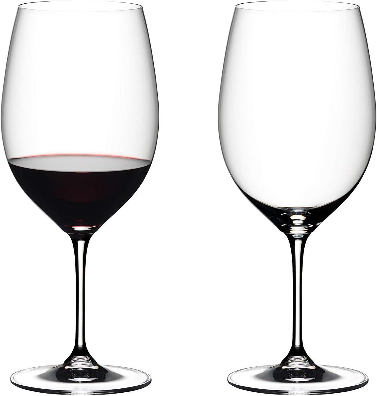 Riedel Vinum Clear Lead Crystal Cabernet Wine Glass Set