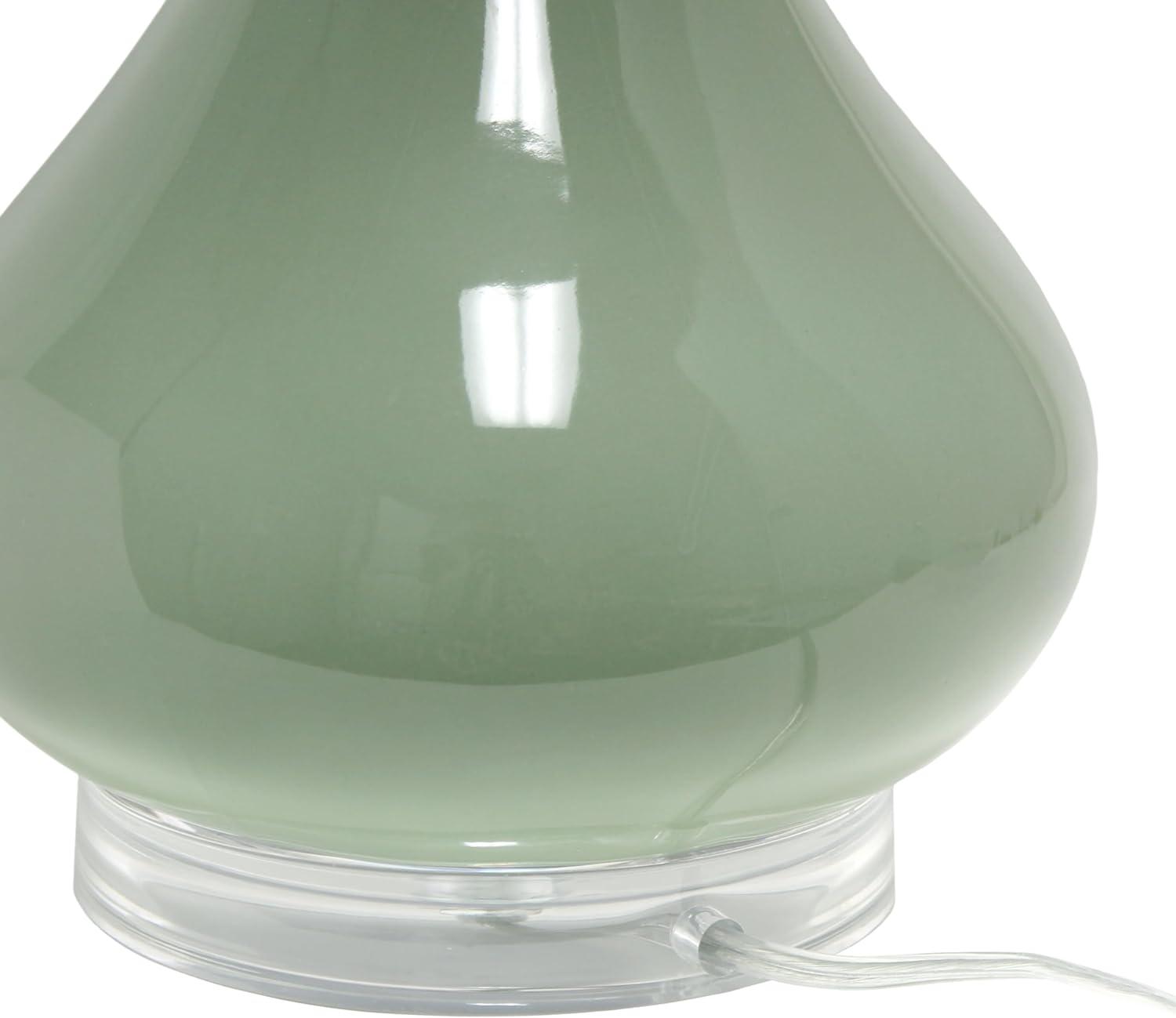 Ceramic Tear Drop Shaped Table Lamp, Gray