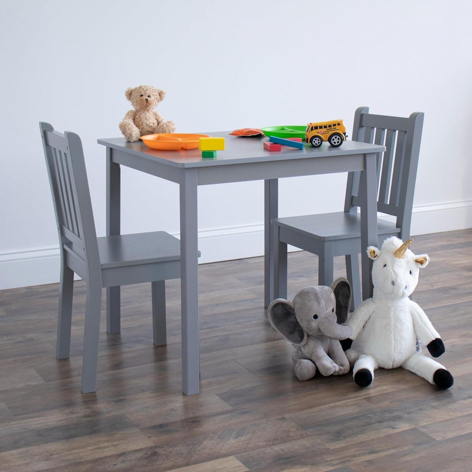 3pc Kids' Wood Table and Chair Set - Humble Crew