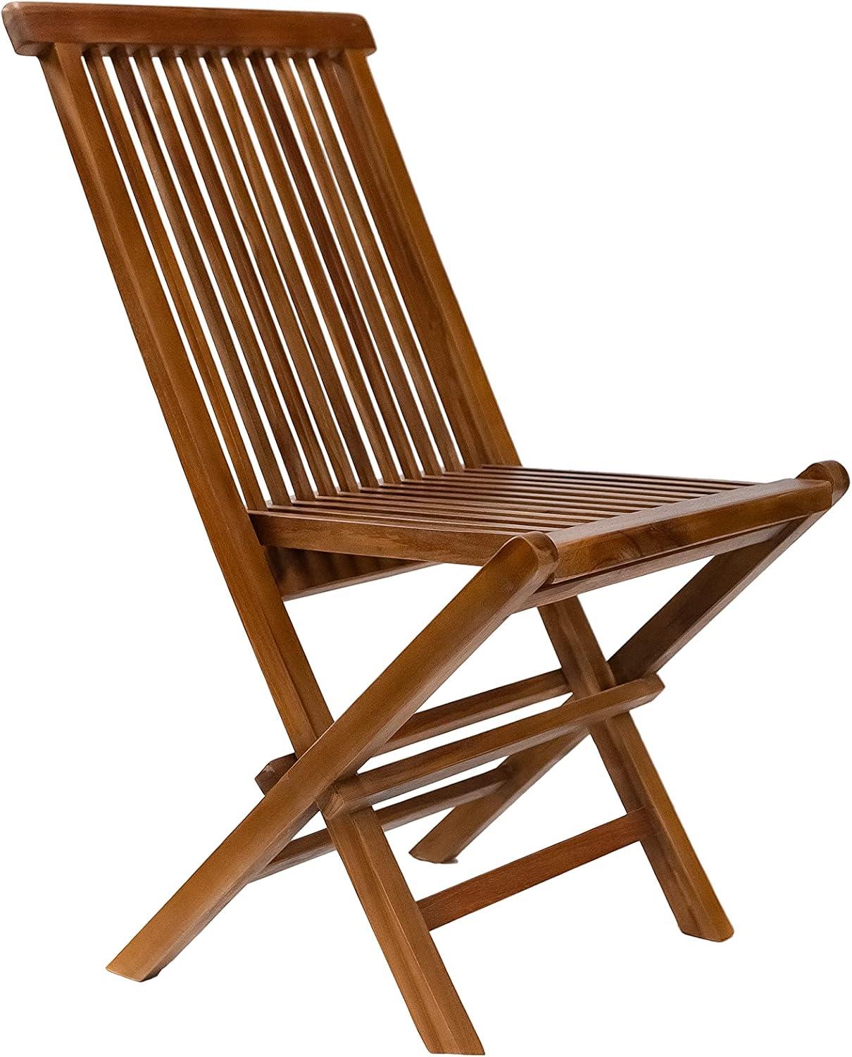 Nordic Teak Natural Outdoor Patio Folding Chair