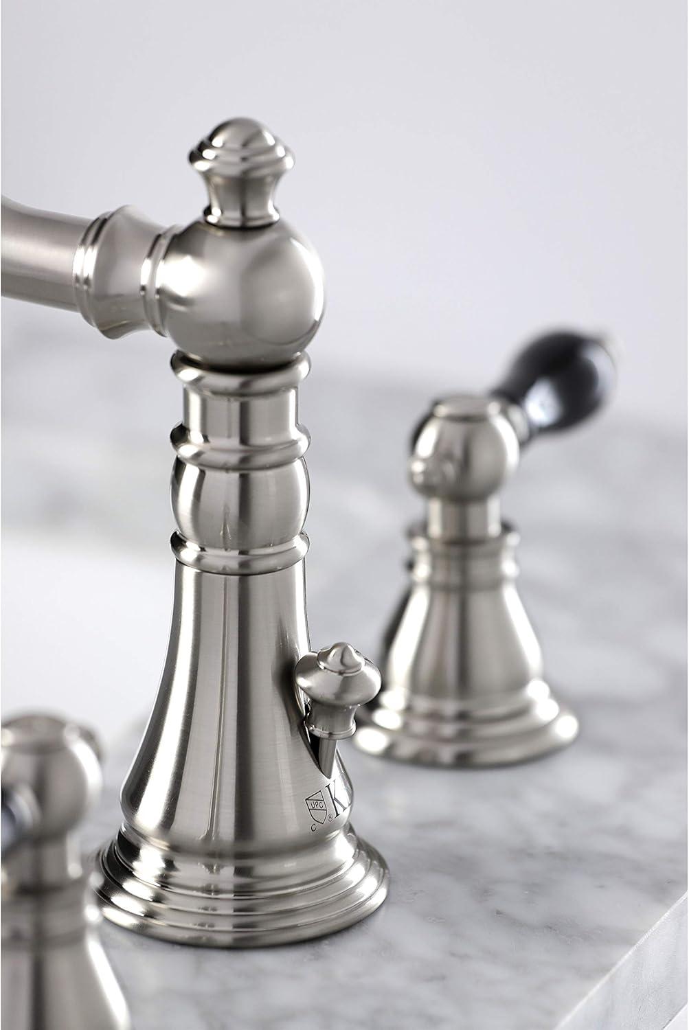 Kingston Brass Duchess Two-Handle 3-Hole Deck Mount Widespread Bathroom Faucet with Pop-Up Drain