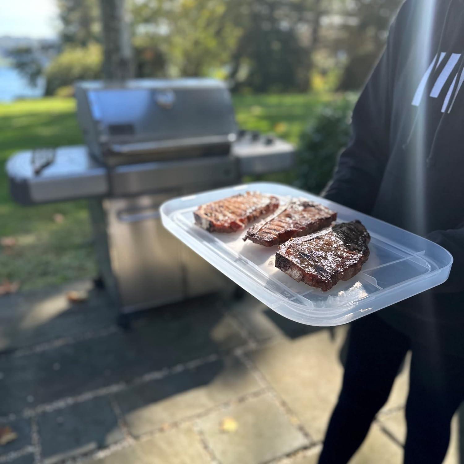 Outset Grill Prep Station With Lid, 15" x 10" x 2.6"