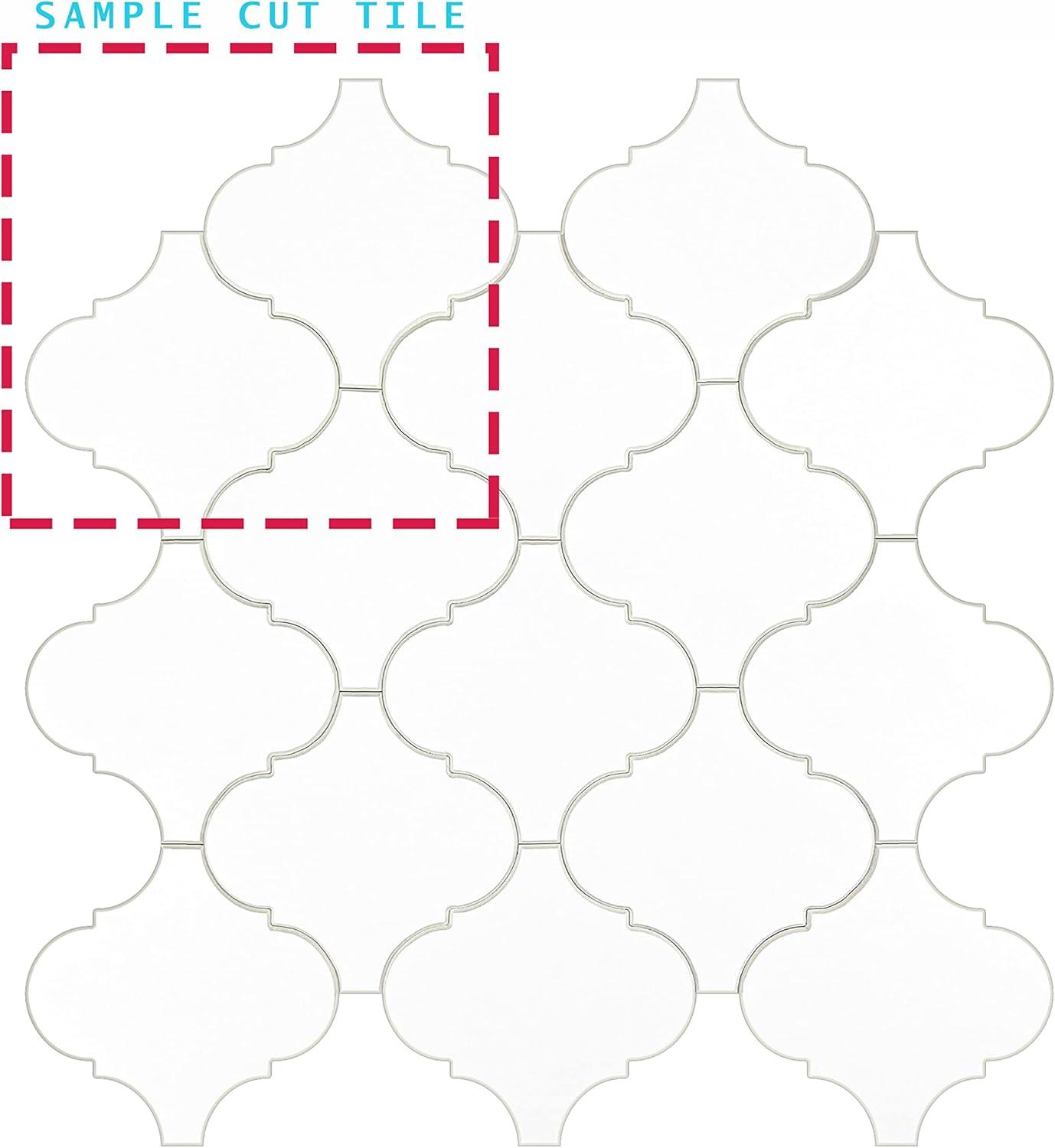 Zurich White 5'' x 5'' Marble Peel and Stick Wall Tile