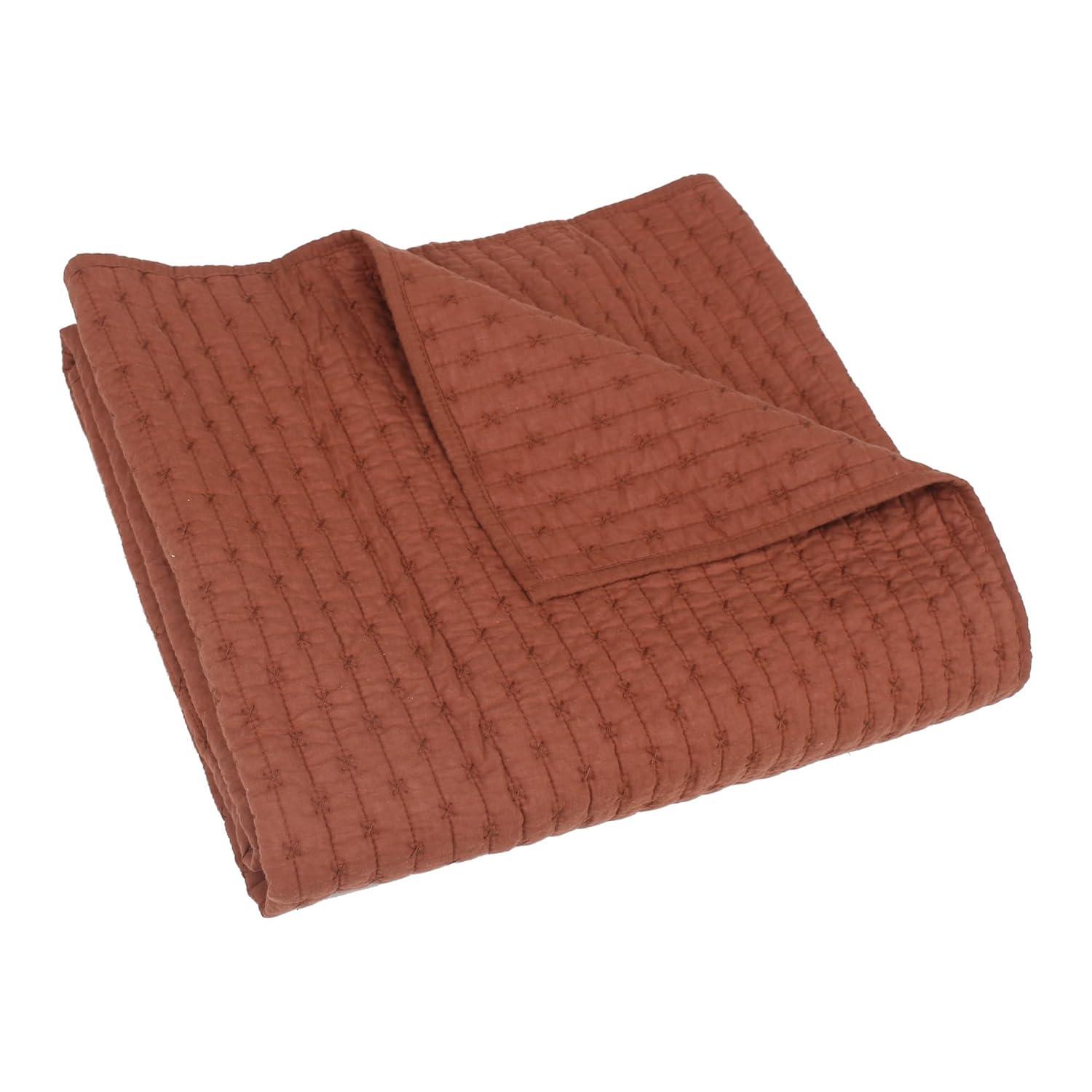 Madison Park Journey Oversized Quilted Throw with Scalloped Edges