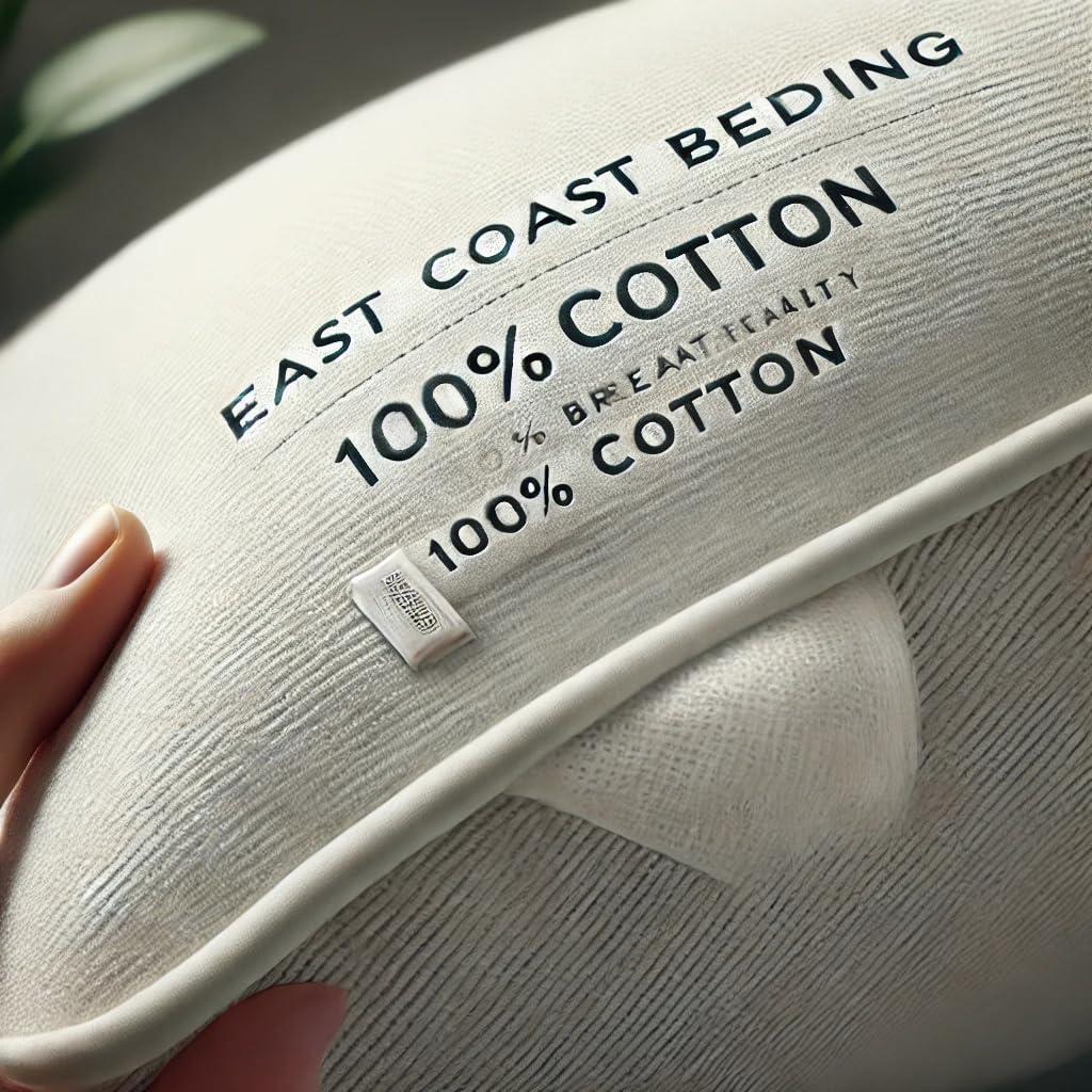 East Coast Bedding Cozy Dream Firm Goose Feather Down Pillow Support Queen Size Set of 2