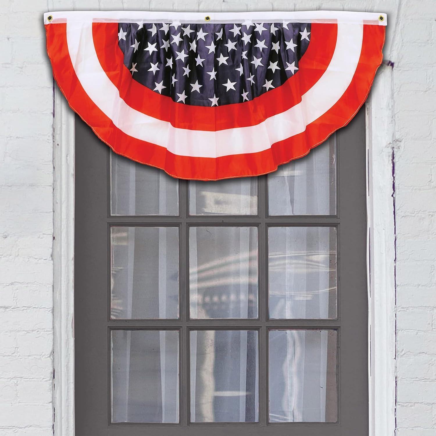 Patriotic Stars and Stripes Polyester Bunting