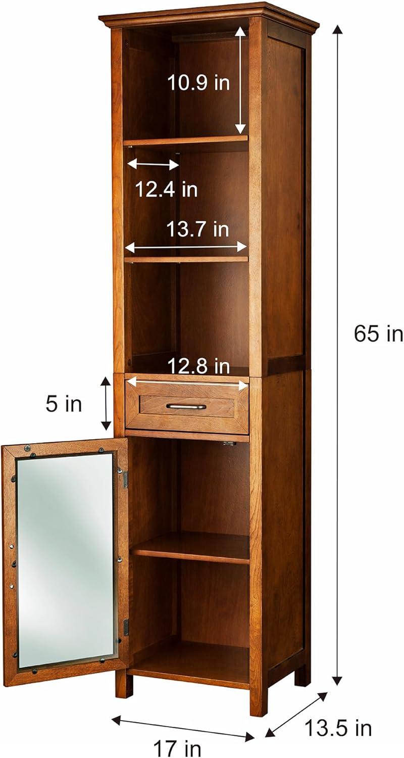 Teamson Home Avery Freestanding Linen Cabinet with Mixed Storage