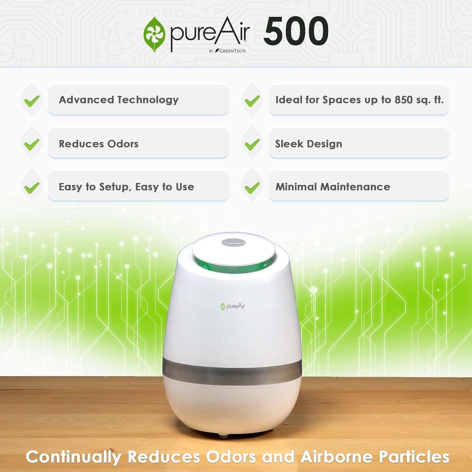 White Compact HEPA Air Purifier with Ionic Odor Absorbing