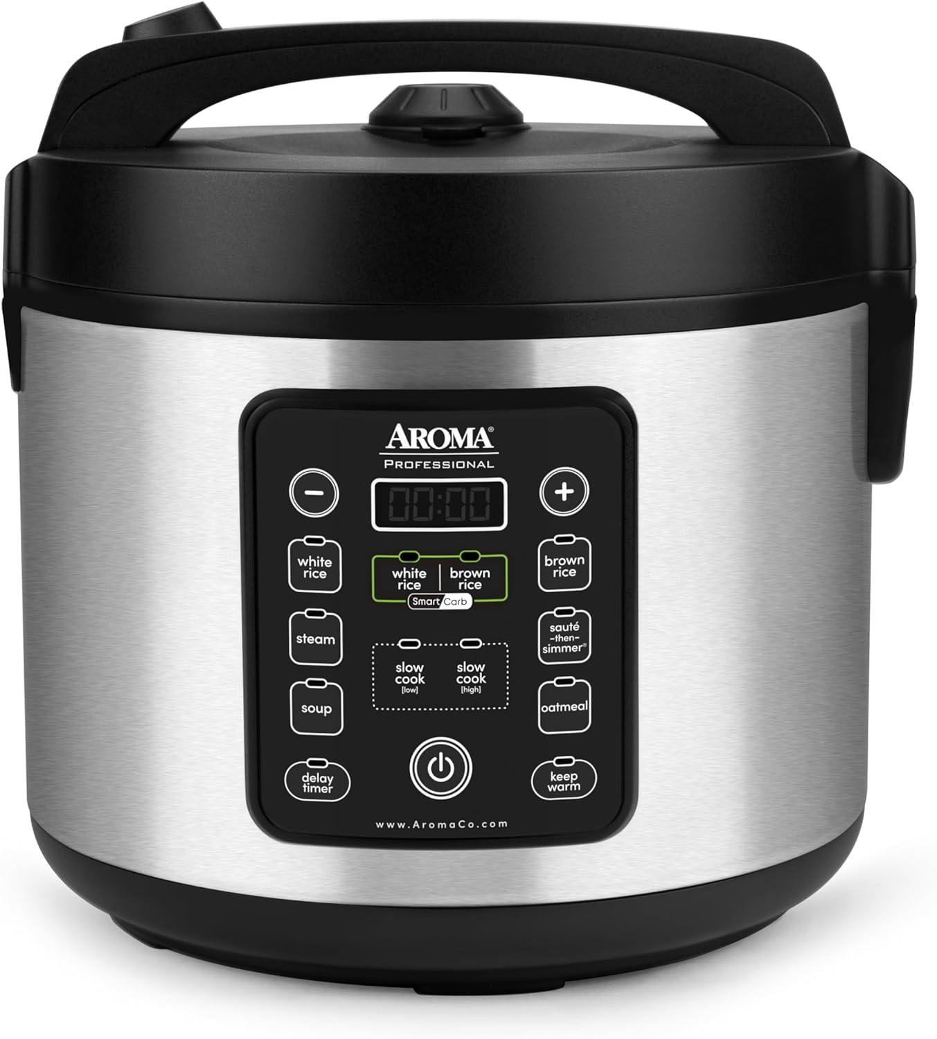 Aroma SmartCarb® 10-Cup (Uncooked) / 20-Cup (Cooked) Cool Touch Rice Cooker, Stainless Steel, 5 Qt & Reviews | Wayfair
