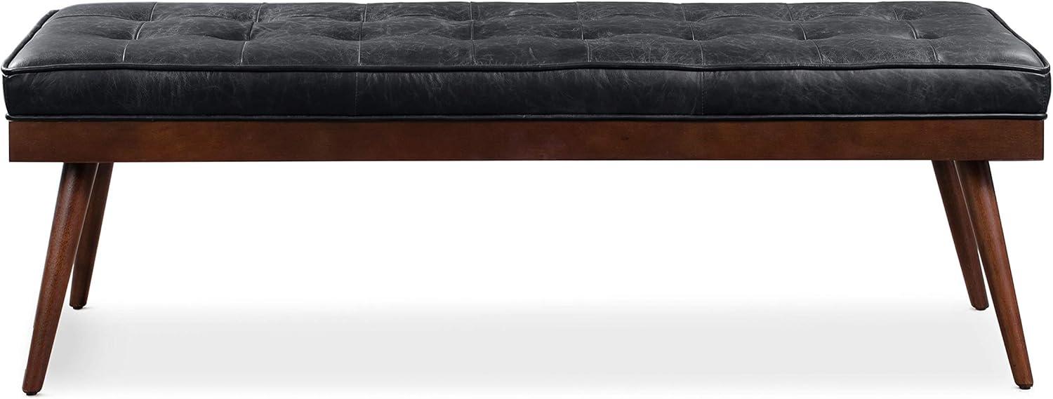 Athan Full-Grain Italian Genuine Leather Bench