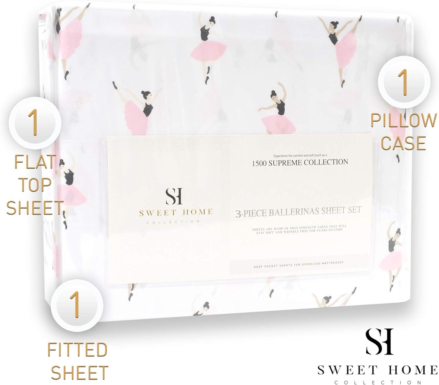 Ballerina Dance Microfiber Kids' Sheet Set By Sweet Home Collection®