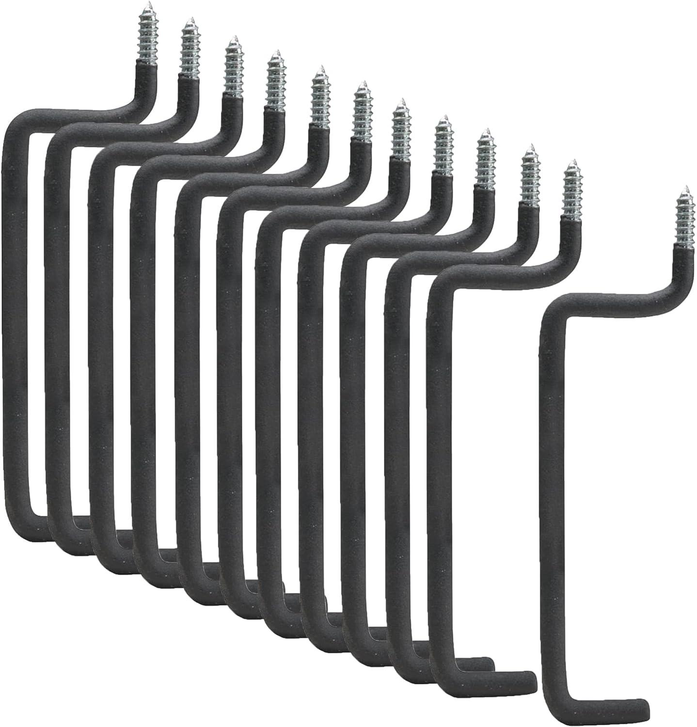 Wideskall 12 Pieces Heavy Duty Garage Storage Screw in Utility Tool Wall Mount Ladder Hanger Hook