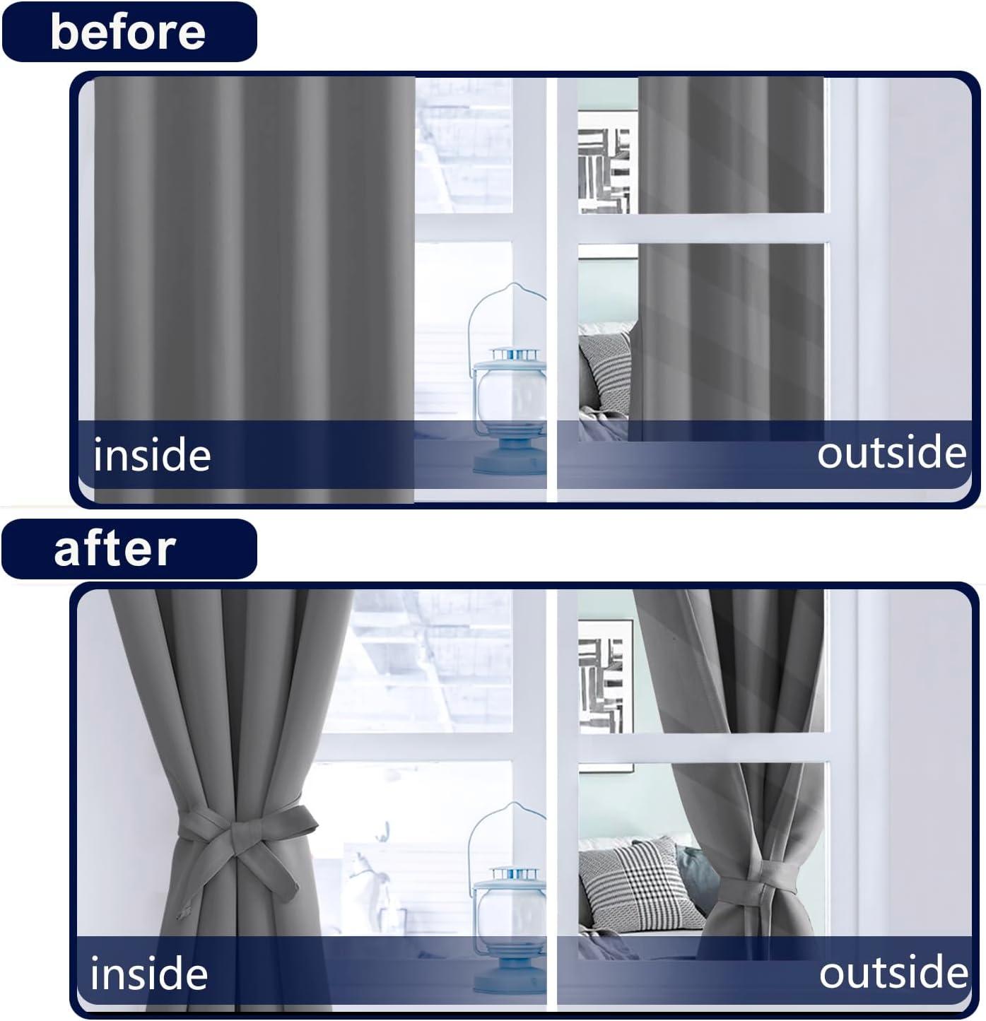 The Twillery Co.® Adona Thermal Insulated Bedroom Curtain Solid Color Room Darkening Blackout Grommet Heat Blocker Curtain Panels with White Liner