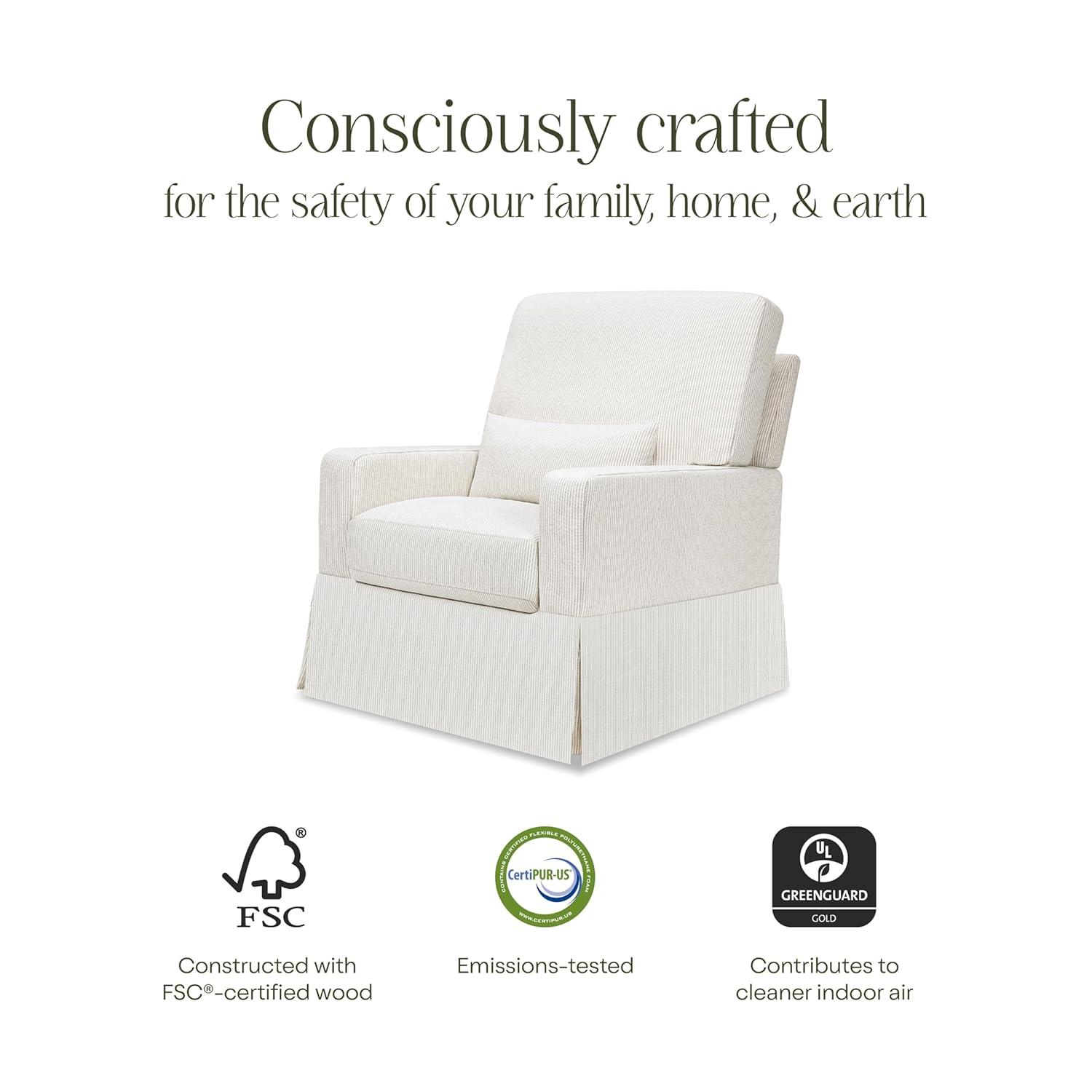 Crawford Upholstered Swivel Glider