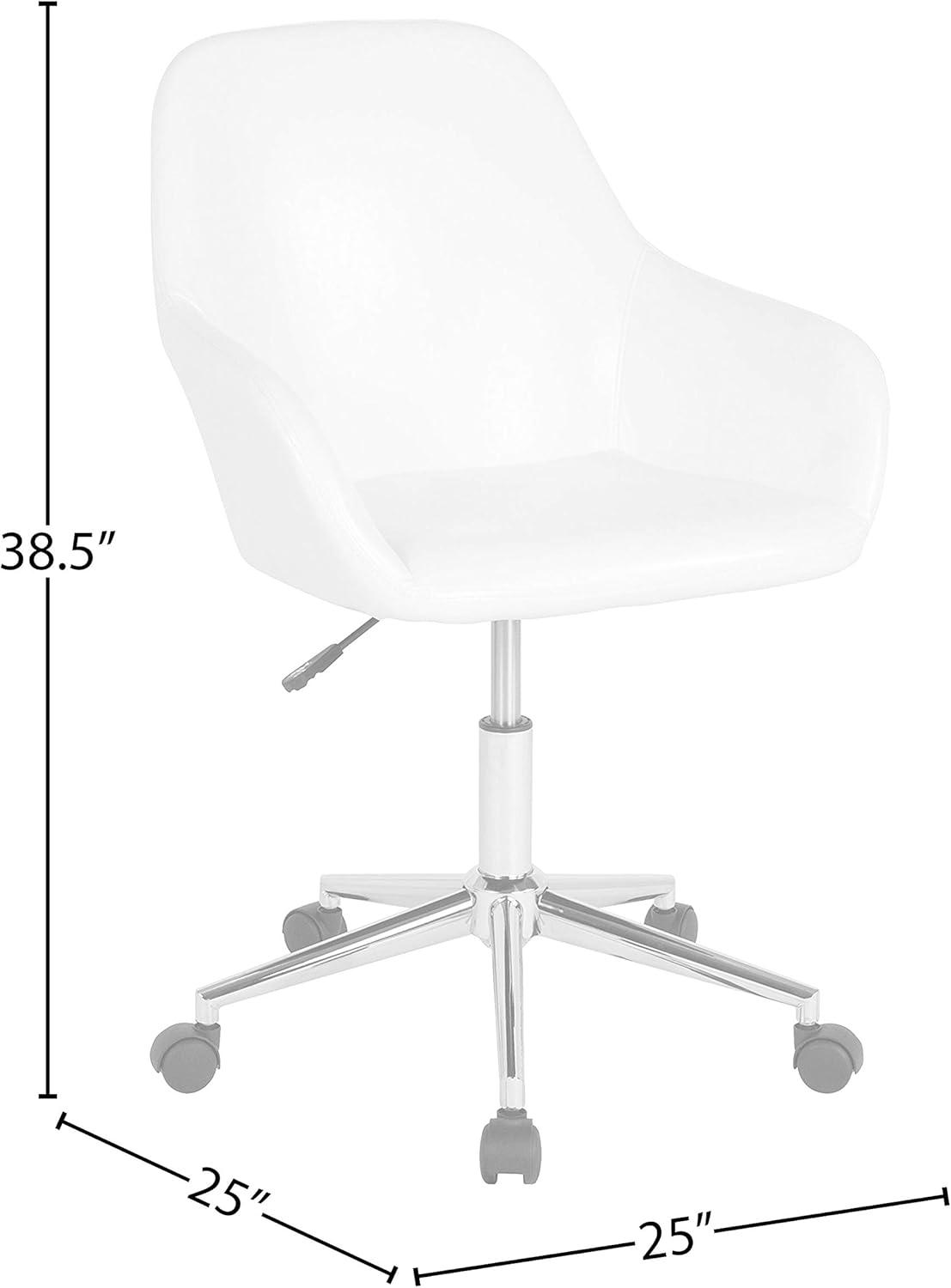 Flash Furniture Cortana Contemporary Home & Office Mid-Back LeatherSoft Upholstered Swivel Chair