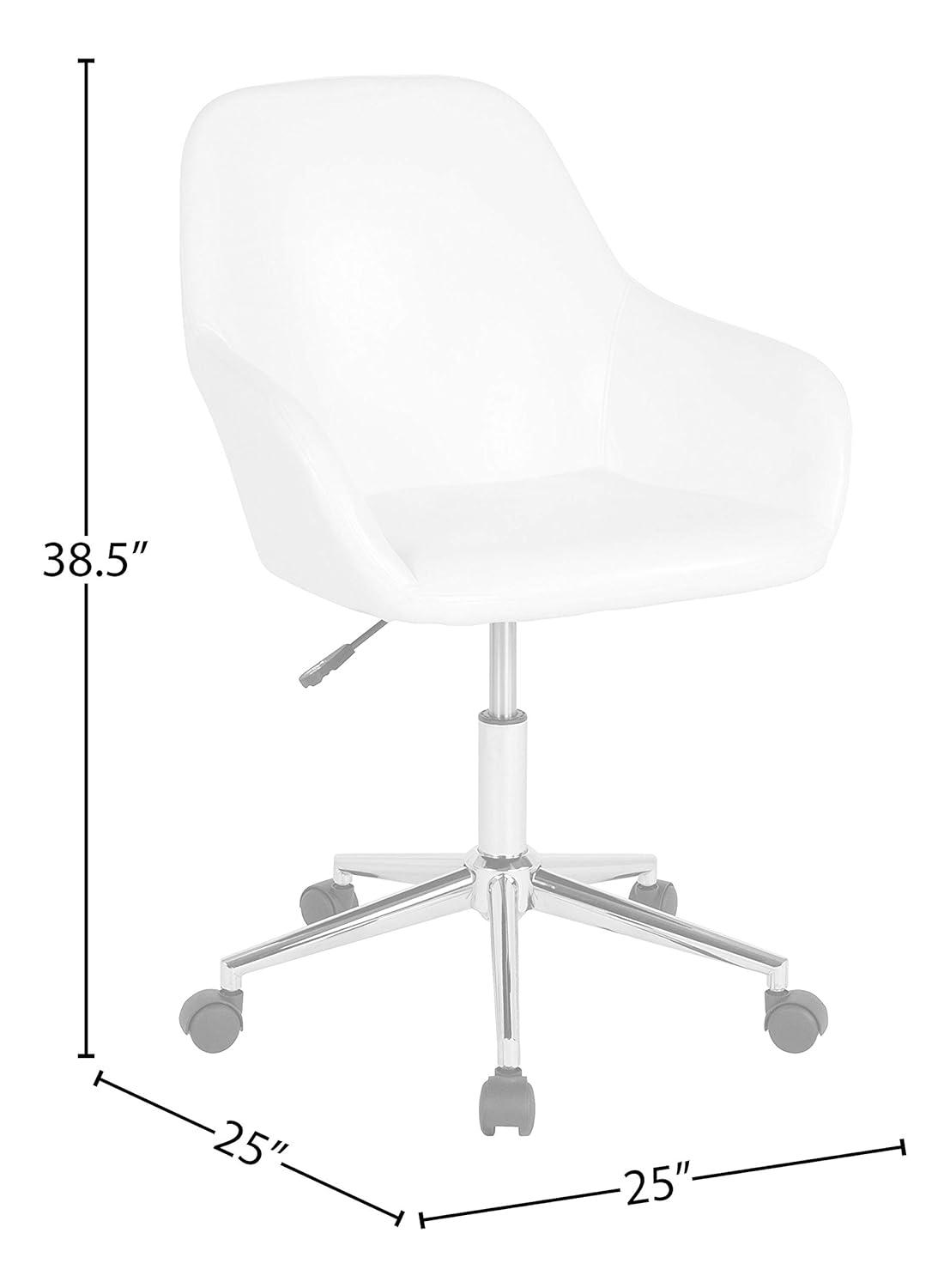 Flash Furniture Cortana Contemporary Home & Office Mid-Back LeatherSoft Upholstered Swivel Chair