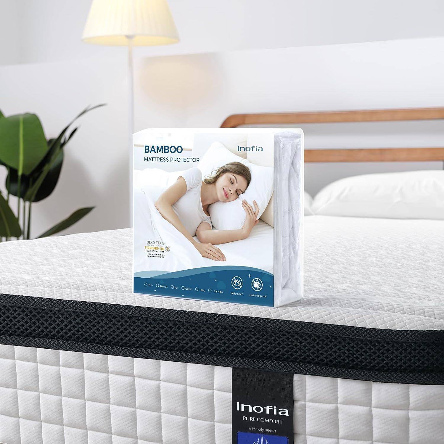 Inofia Full Mattress, 12 Inch Hybrid Innerspring Mattress Cool Bed with Breathable Soft Knitted Fabric Cover, 101 Nights Trial, Full Size Mattresses
