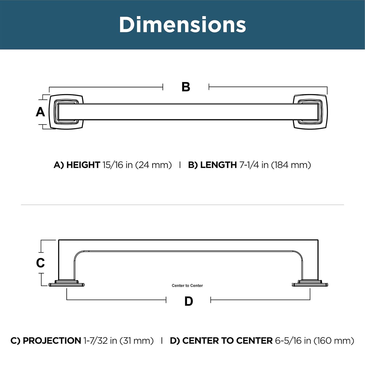 Franklin Brass Parow 6 5/16" Center Bar Pull Multipack (Set of 10)