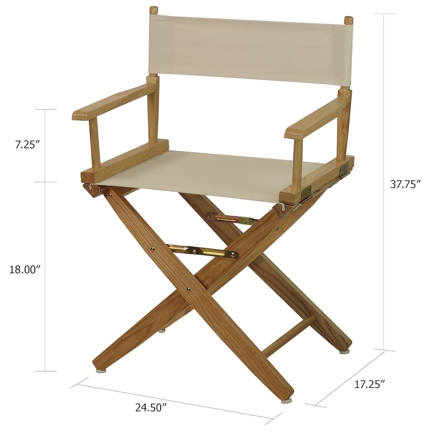 Extra-Wide Premium 18 in. Hardwoods Standard Height Directors Chair