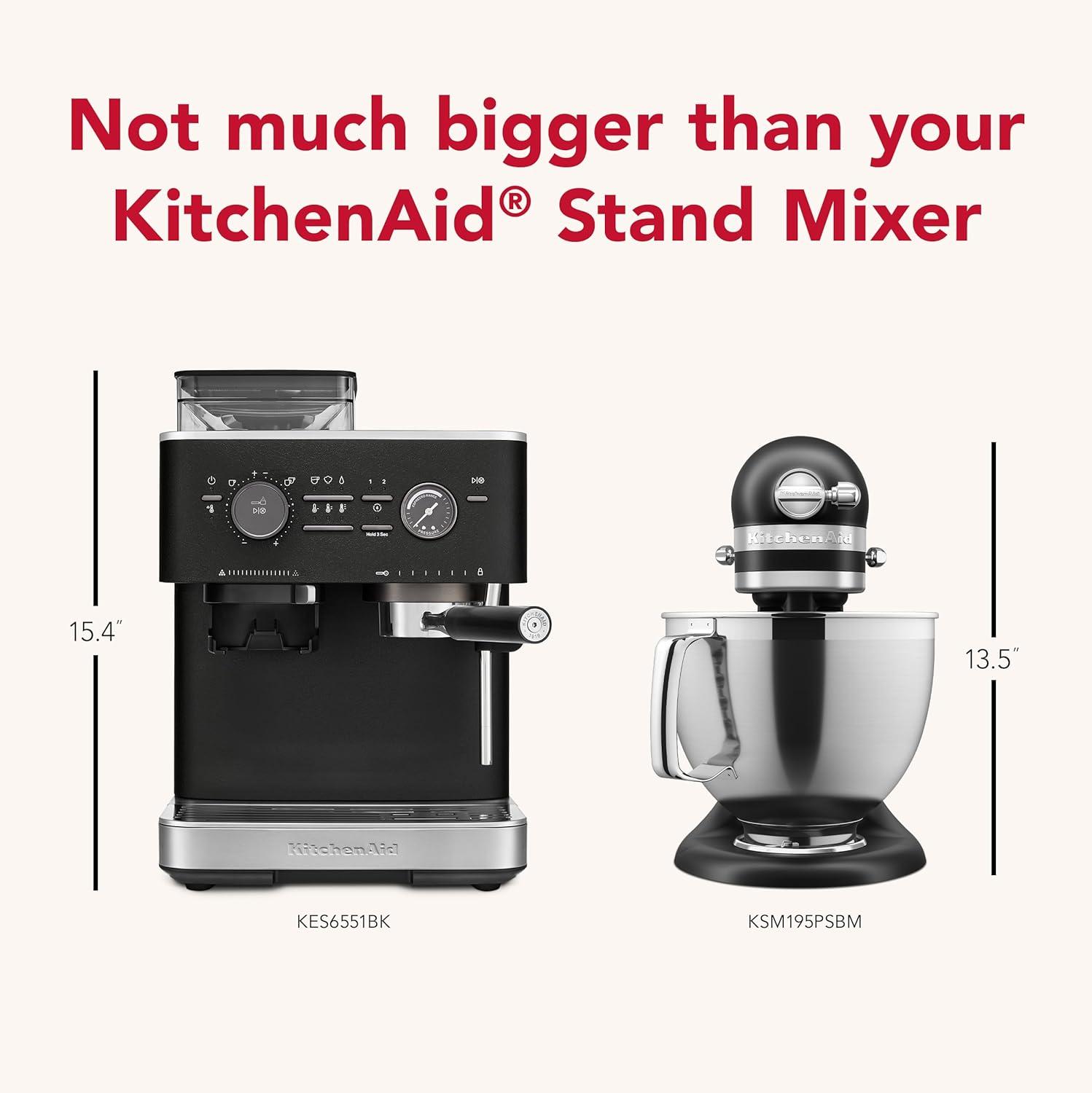 KitchenAid ® Semi-Automatic Espresso Machine in Cast Iron Black