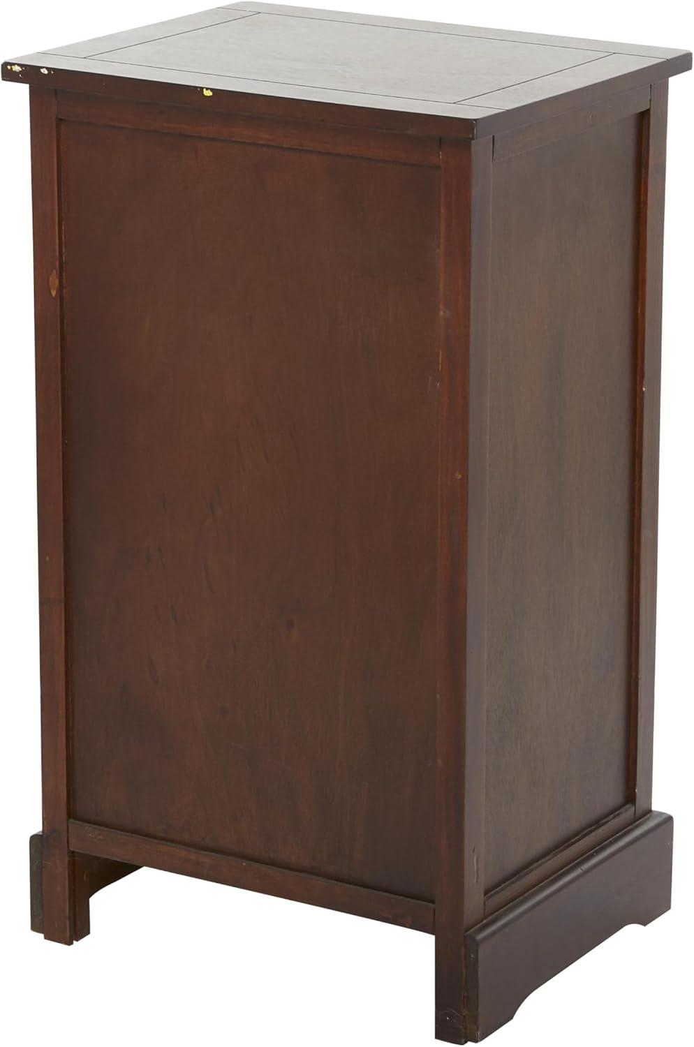 Wooden Side Chest with Wicker Drawers Brown - Olivia & May