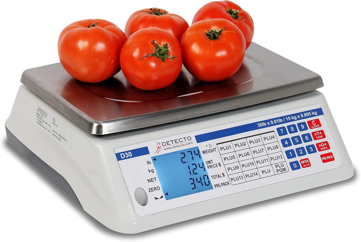 Detecto  D30 13.4 x 13.4 in Electronic Price Computing Scale- 30 lbs