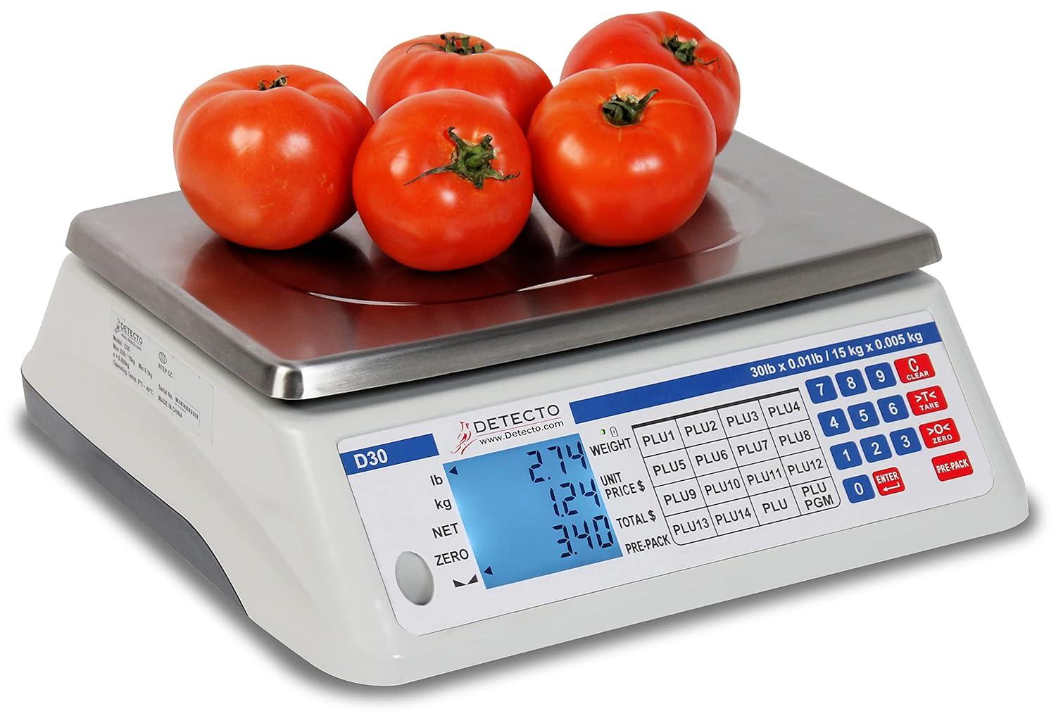 Detecto  D30 13.4 x 13.4 in Electronic Price Computing Scale- 30 lbs